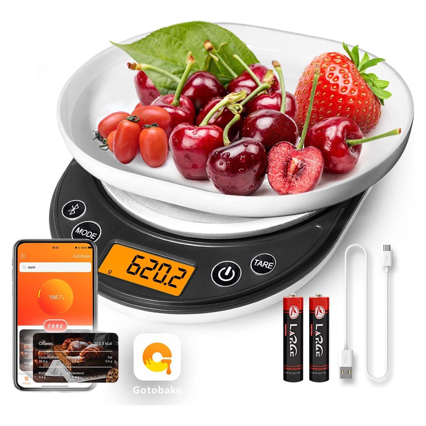 Báscula Digital de Cocina UNIWEIGH 3kg con Calculadora Nutricional