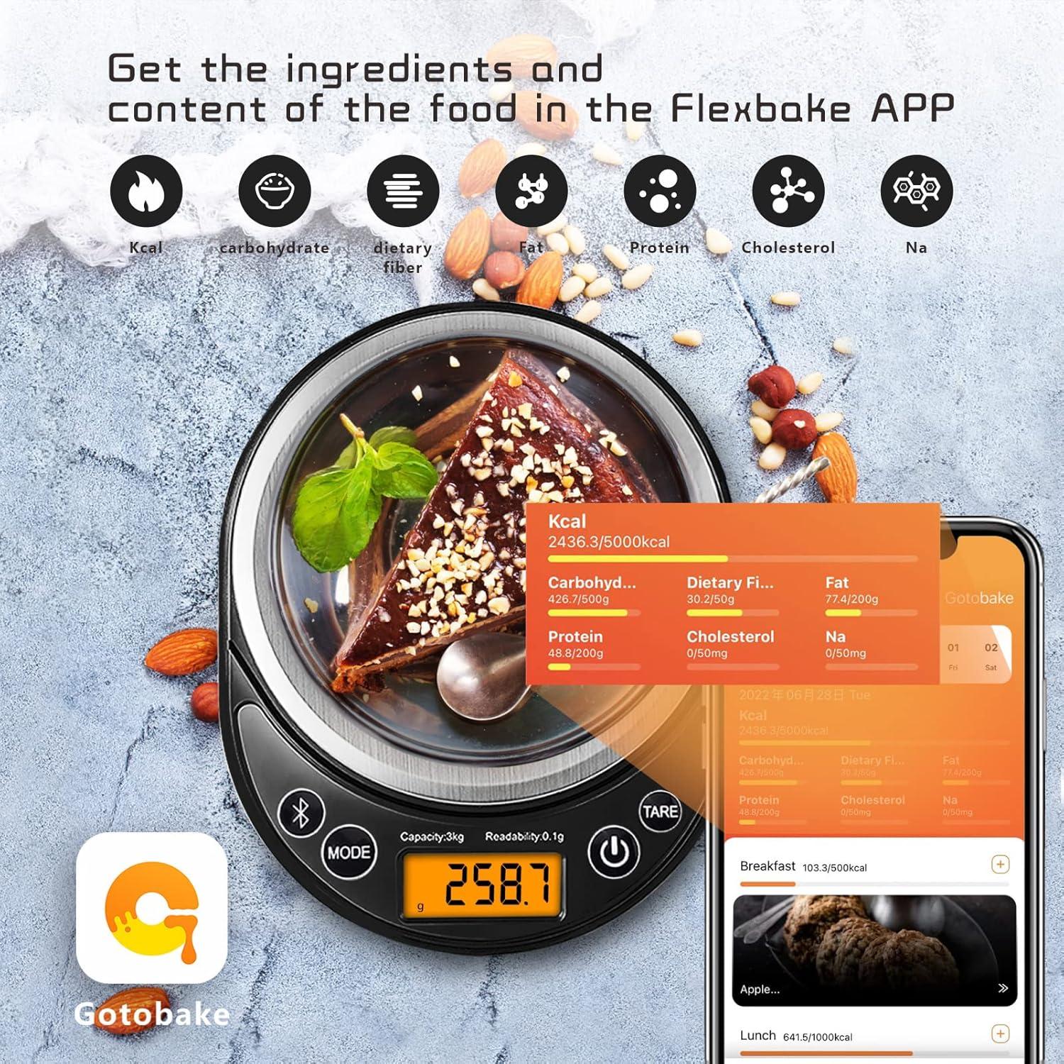 Báscula Digital de Cocina UNIWEIGH 3kg con Calculadora Nutricional