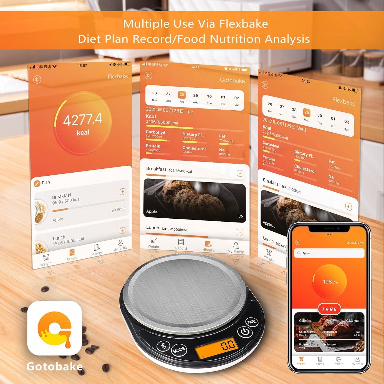 Báscula Digital de Cocina UNIWEIGH 3kg con Calculadora Nutricional