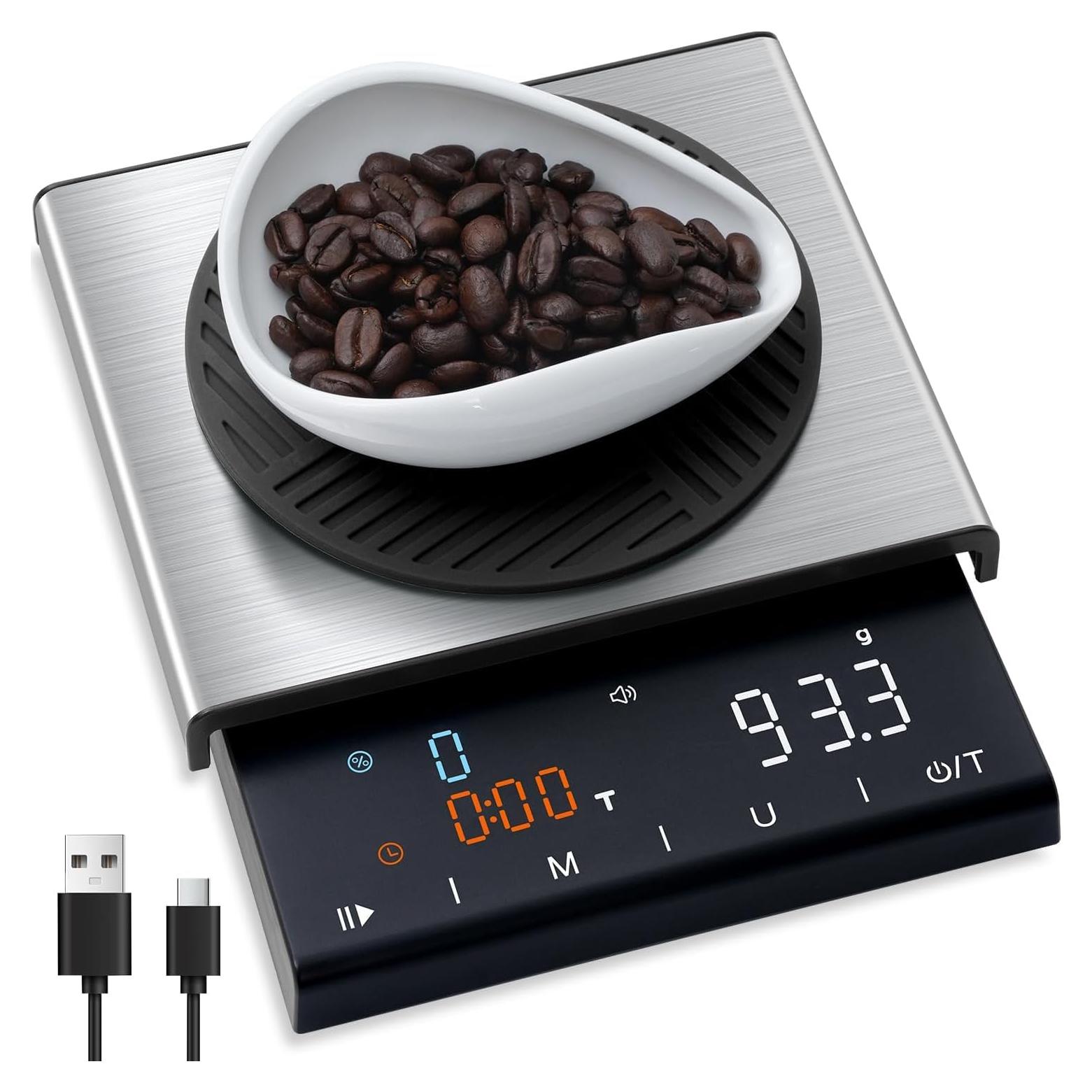 Báscula de Café TIPRE CS03 3kg Alta Precisión LED Recargable