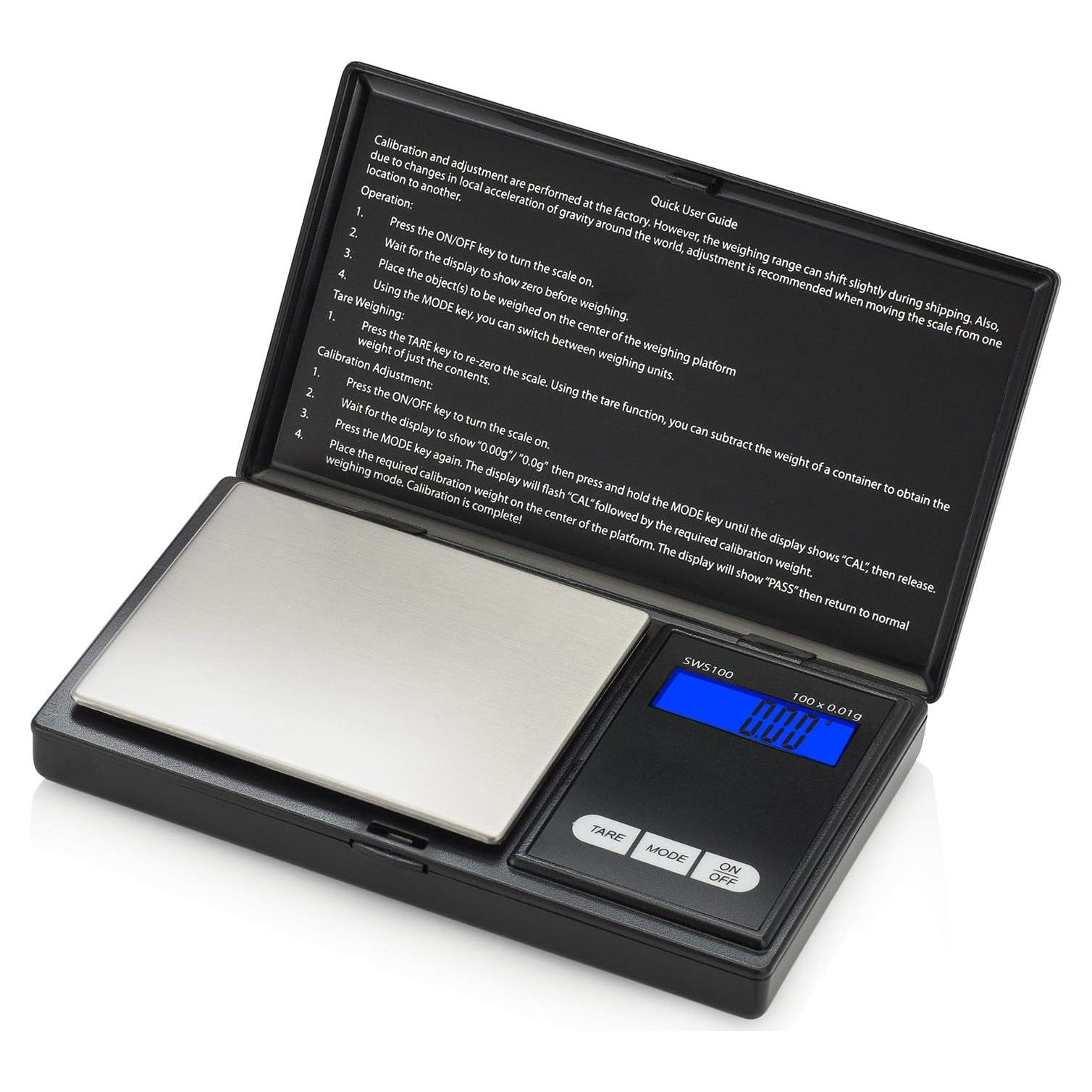 Báscula Digital de Bolsillo Smart Weigh SWS100 100g x 0.01g