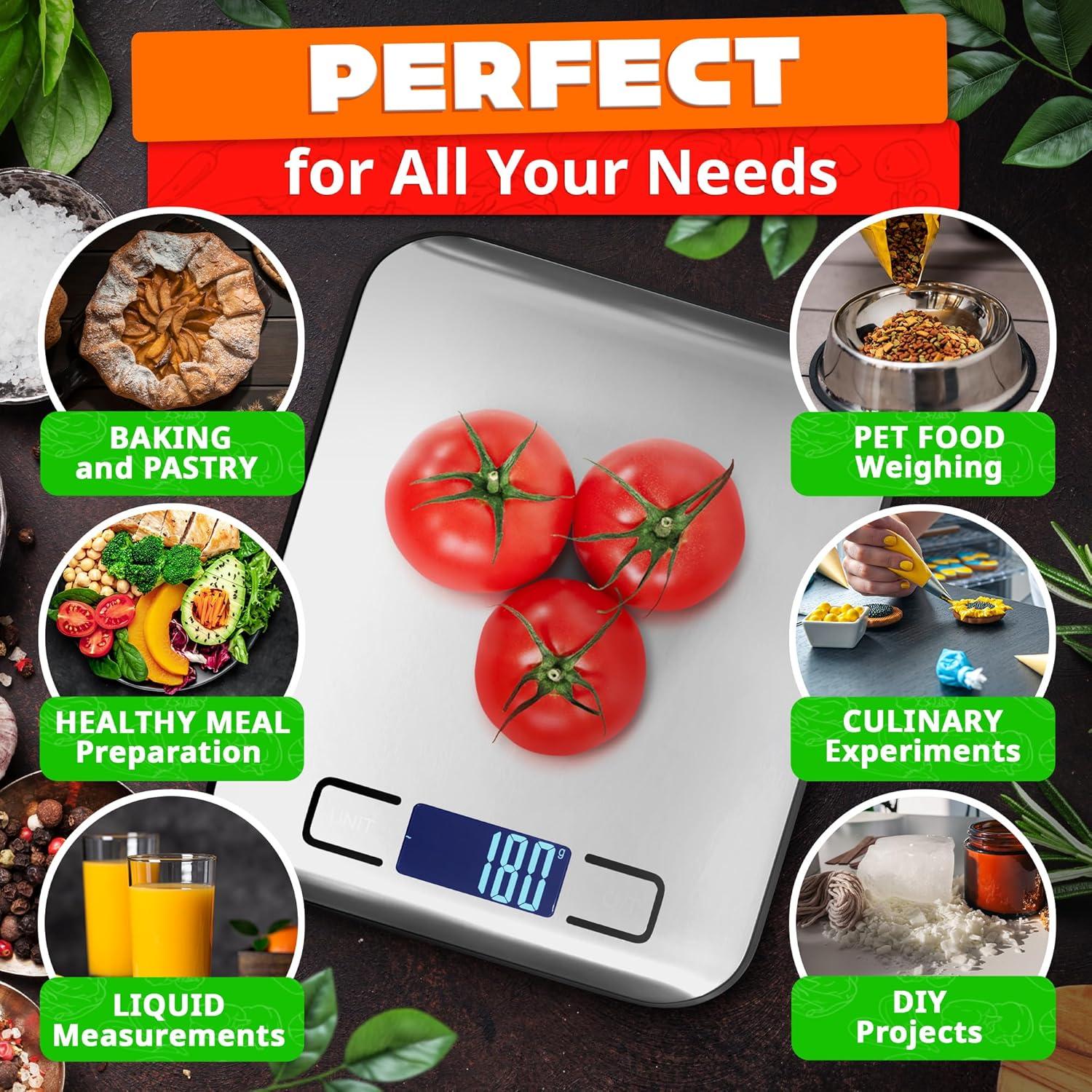 Báscula de Cocina Digital DIMROM DZC-16 10kg con Pantalla LCD