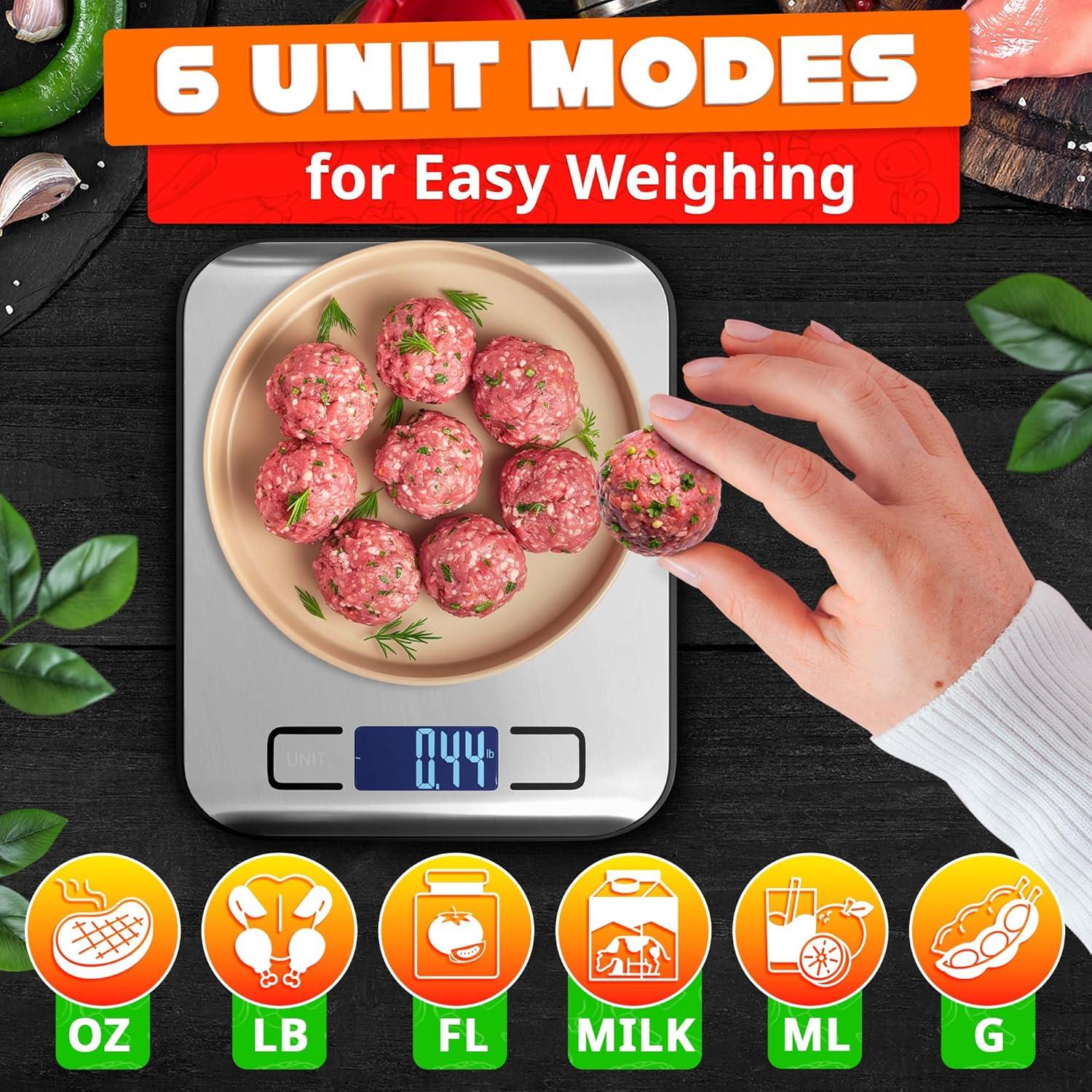 Báscula de Cocina Digital DIMROM DZC-16 10kg con Pantalla LCD