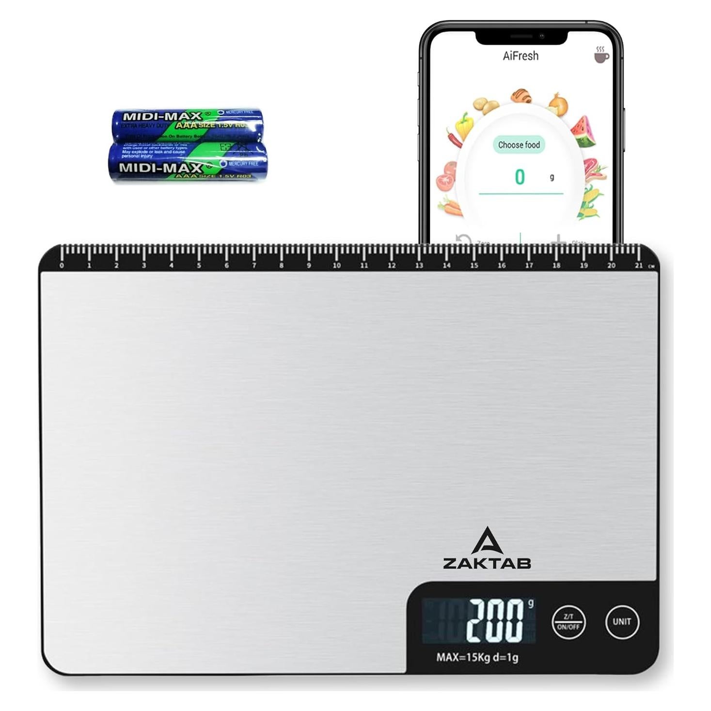 Báscula de Cocina Digital Inteligente K29H Acero Inoxidable 15kg