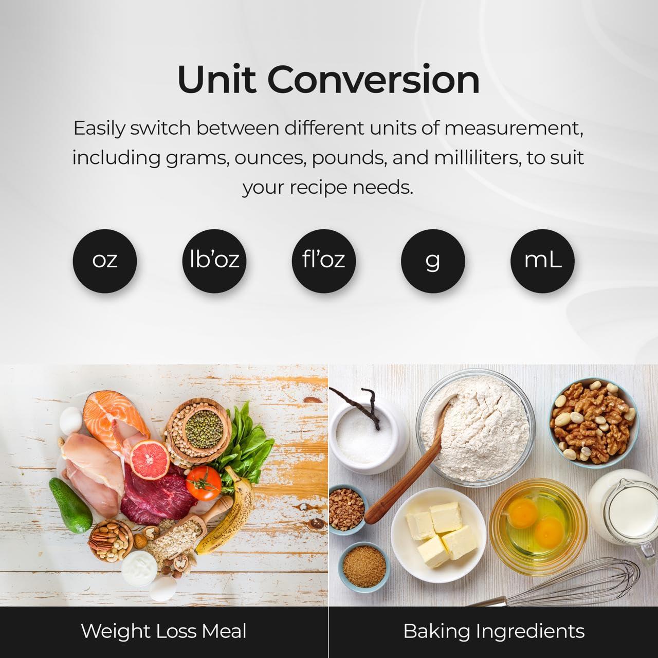 Báscula de Cocina Digital Inteligente K29H Acero Inoxidable 15kg