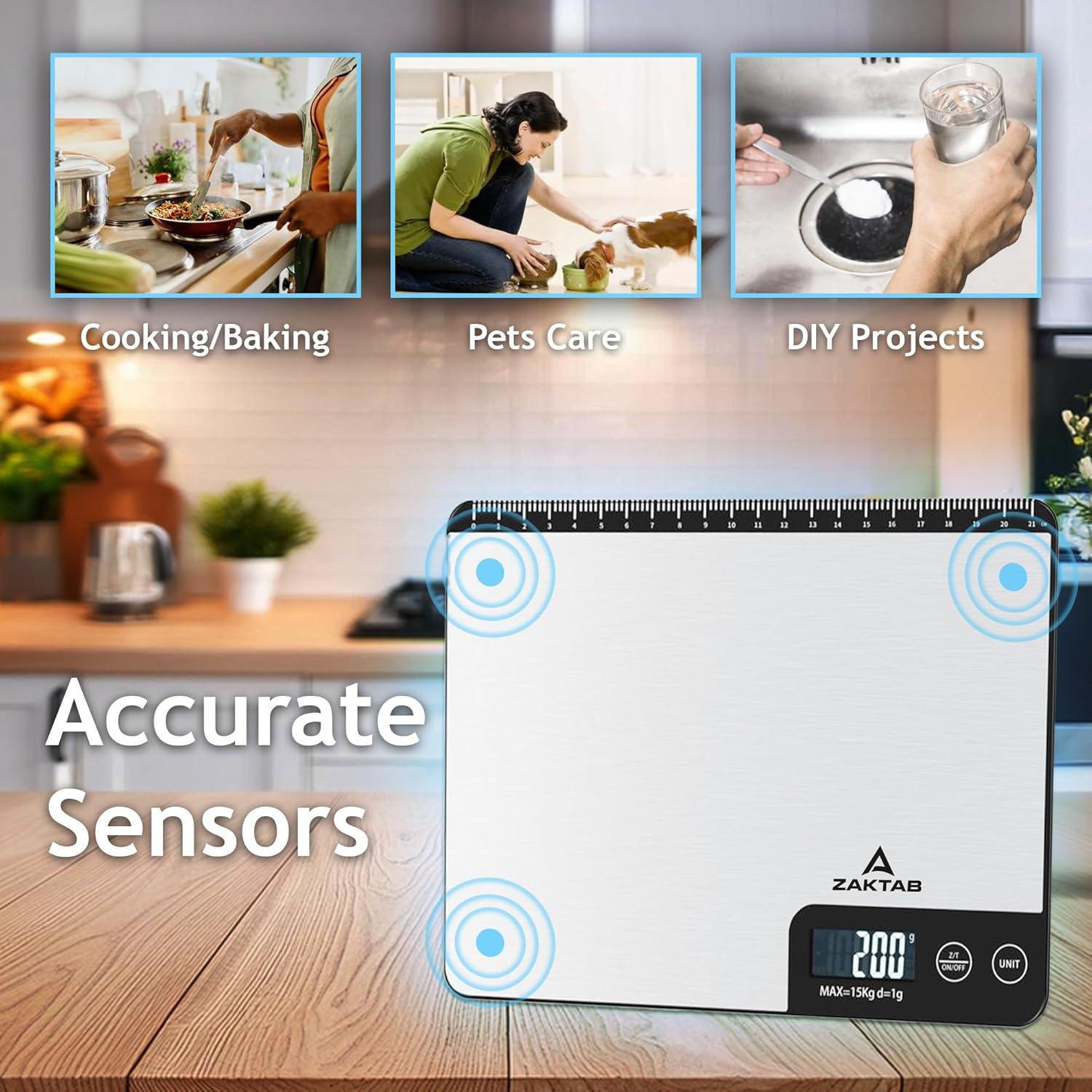 Báscula de Cocina Digital Inteligente K29H Acero Inoxidable 15kg