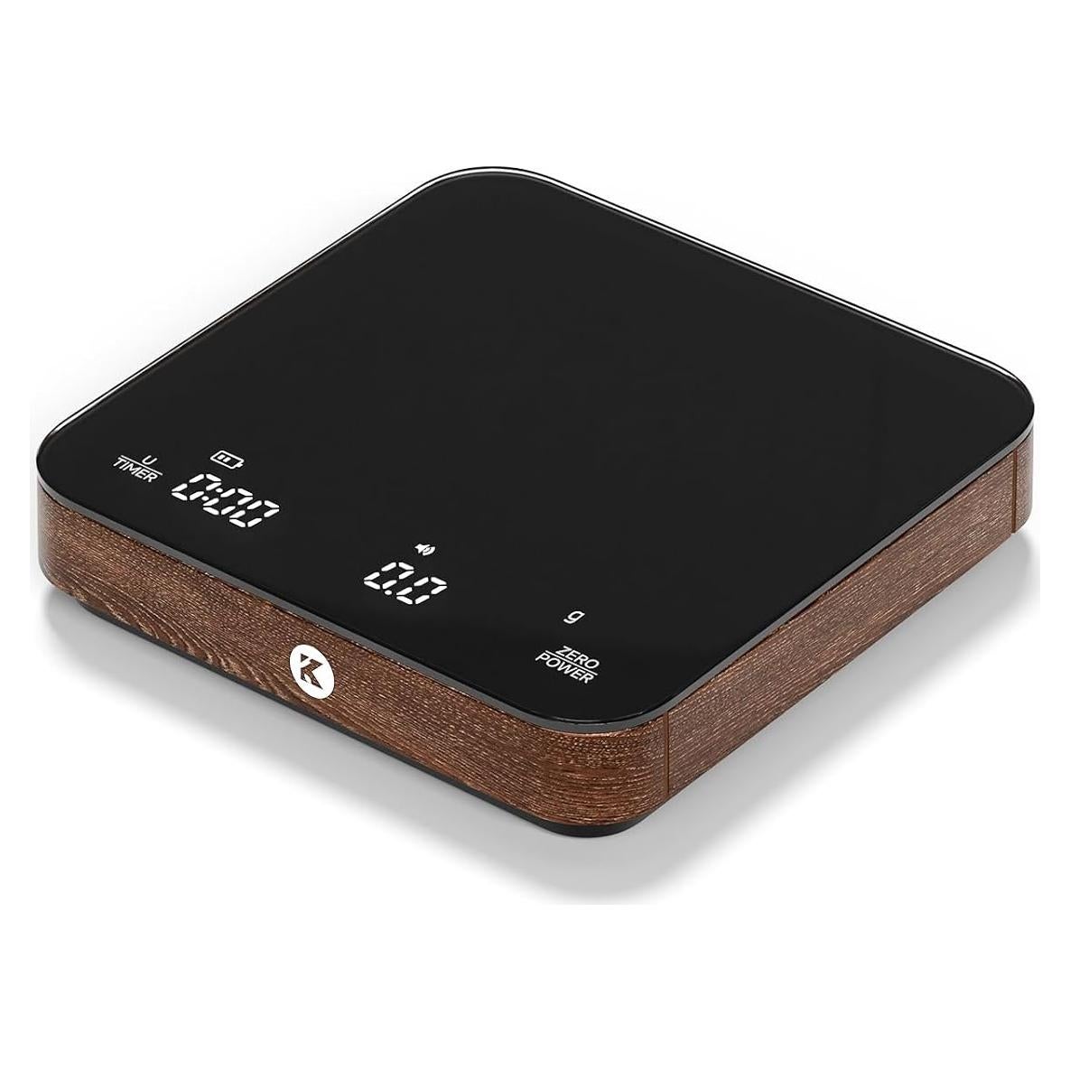 Balanza de Café KitchenTour con Temporizador 0.1g/2000g Madera