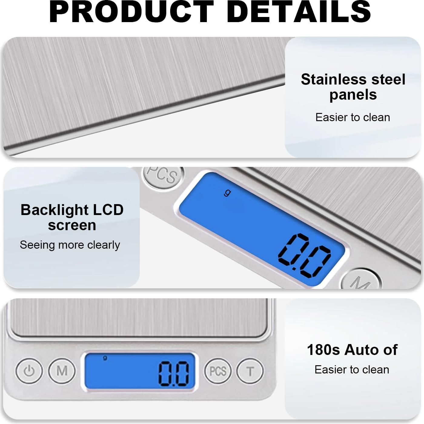 Báscula de Cocina Digital UNIWEIGH 3kg/0.1g Alta Precisión