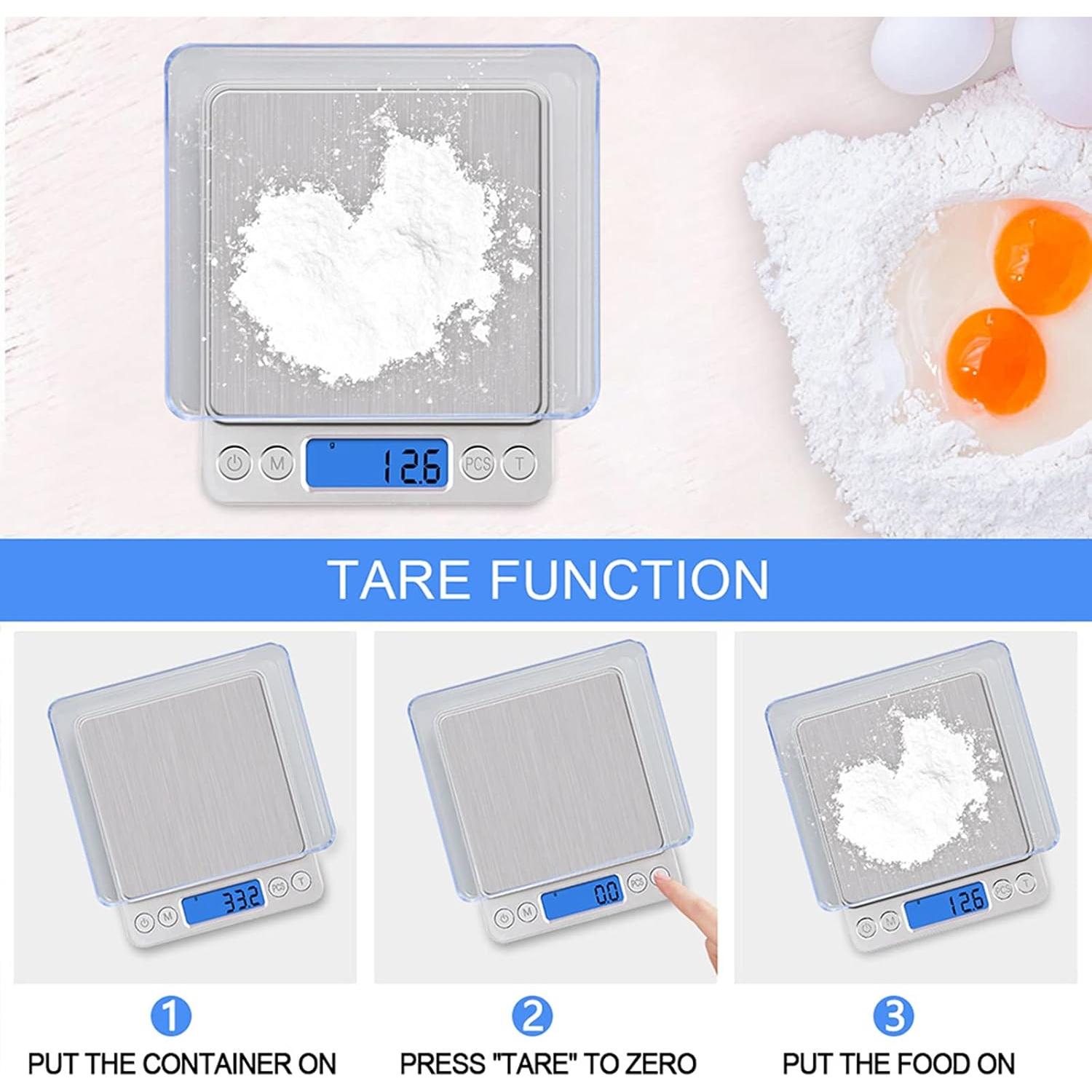 Báscula de Cocina Digital UNIWEIGH 3kg/0.1g Alta Precisión