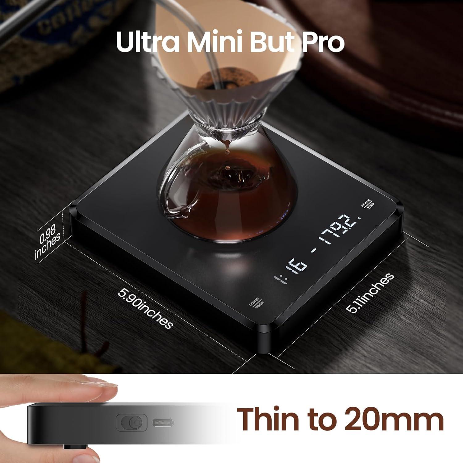 Báscula de café digital FlyCoco CX-30 recargable 3kg 0.1g