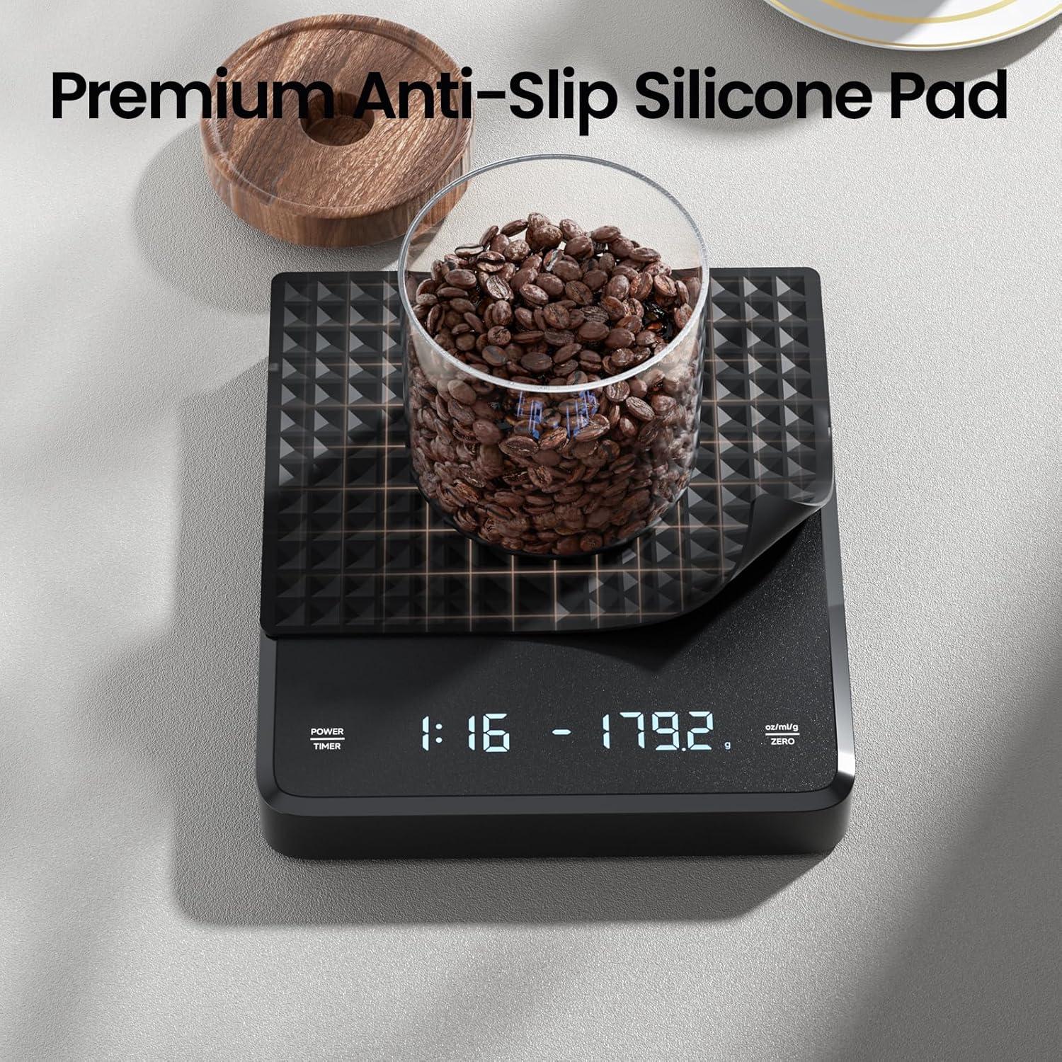 Báscula de café digital FlyCoco CX-30 recargable 3kg 0.1g