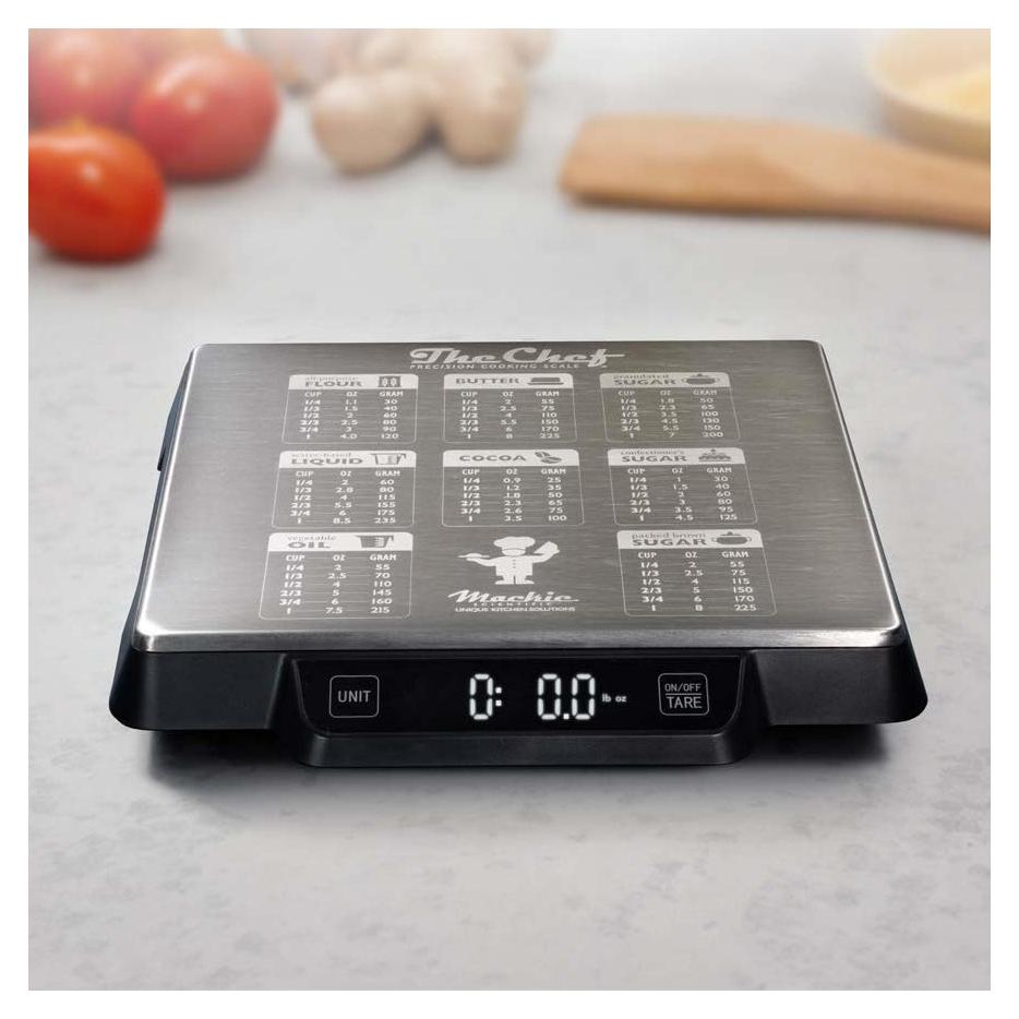 Báscula Digital de Cocina Mackie V1 - 15kg, Precisión 1g, Acero Inoxidable