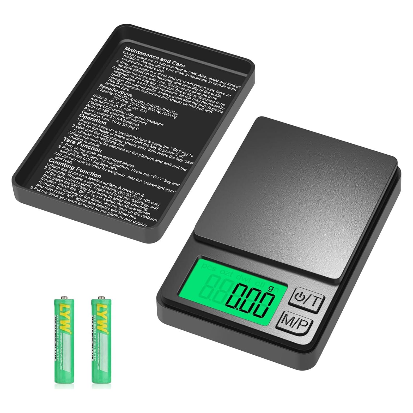 Báscula de bolsillo digital Diyife 1000g x 0.01g portátil