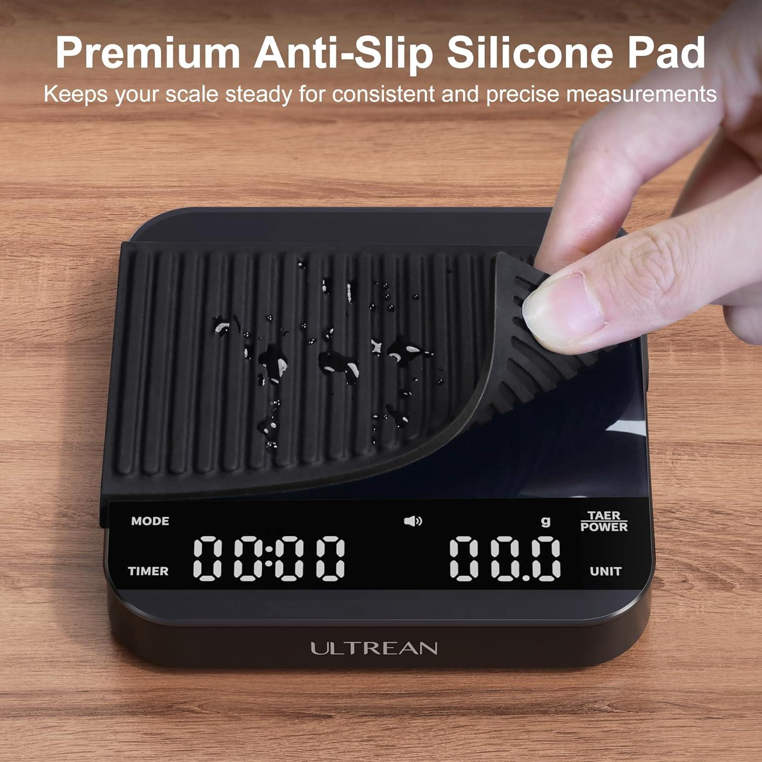 Báscula Digital de Café Ultrean K39H 2kg/0.1g con Temporizador