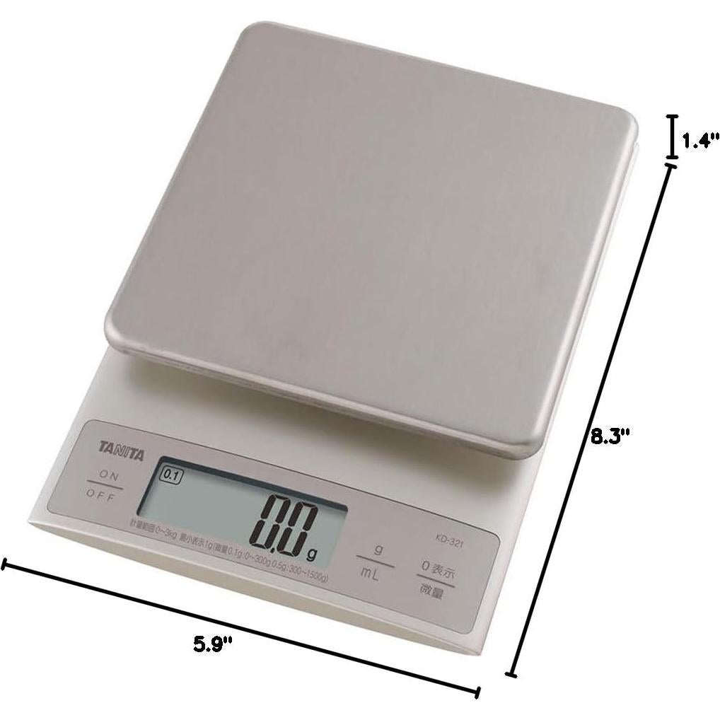 Balanza Digital de Cocina Tanita KD-321 3kg Alta Precisión