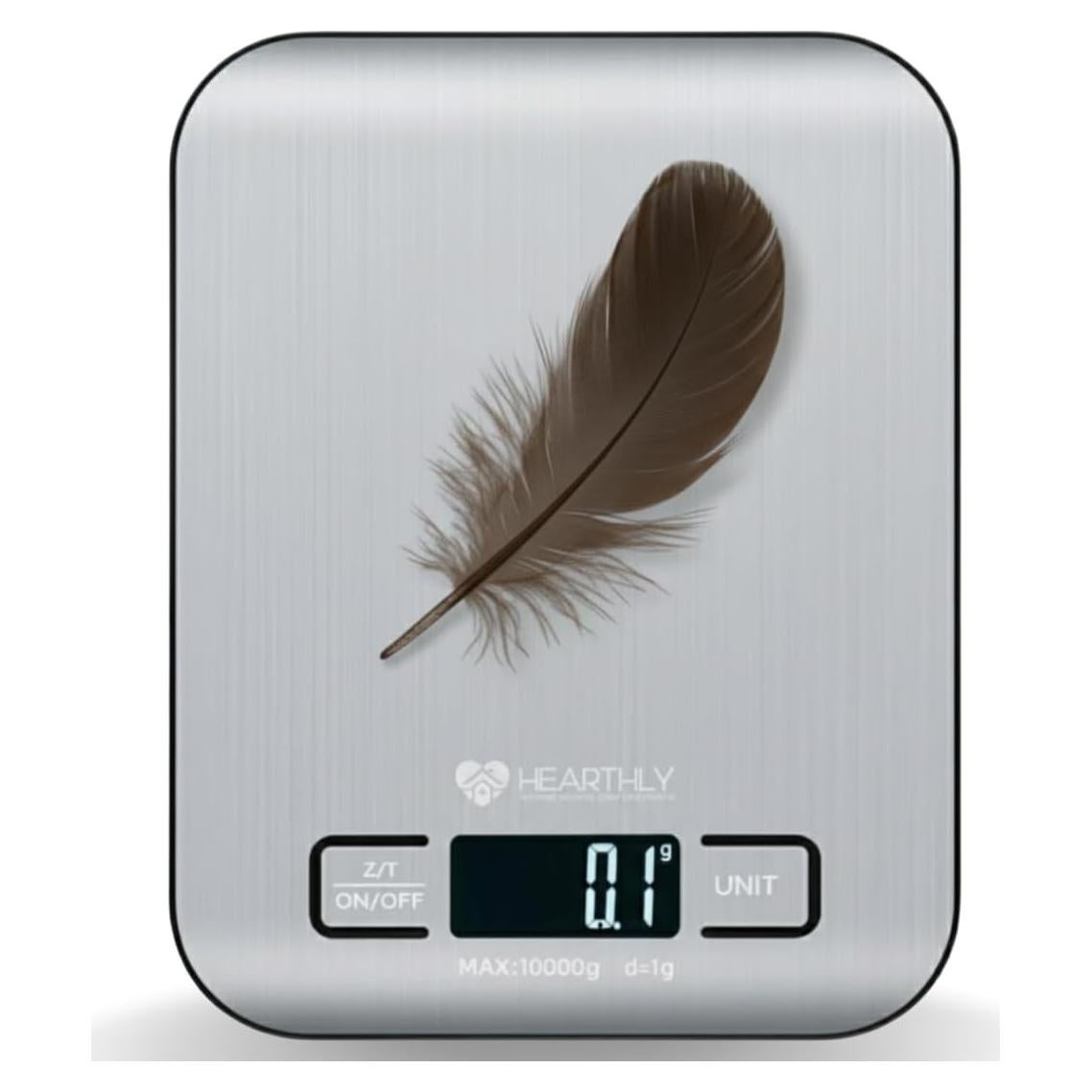 Báscula Digital de Cocina Hearthly 10kg Acero Inoxidable