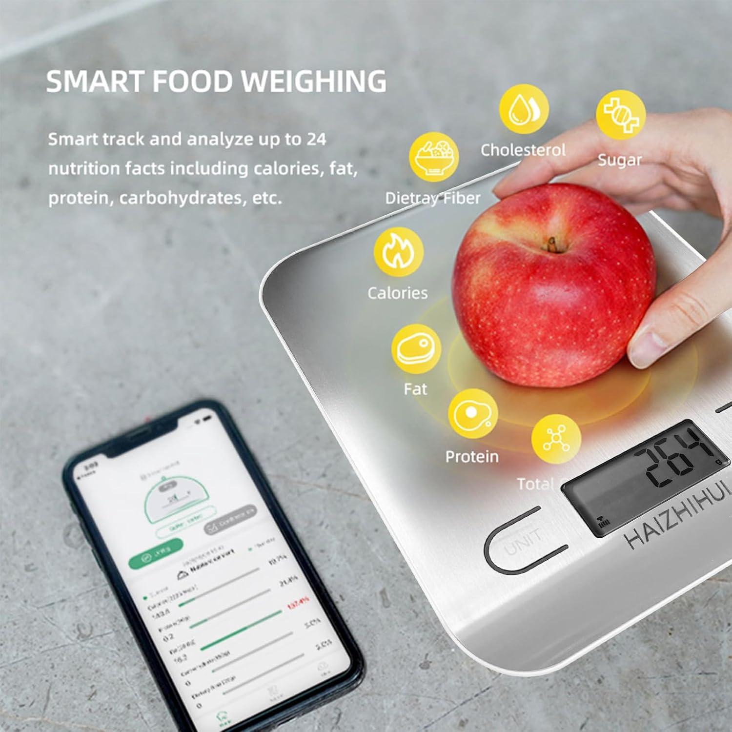 Báscula Digital de Cocina Fitdays KT630 con App Nutricional 5kg