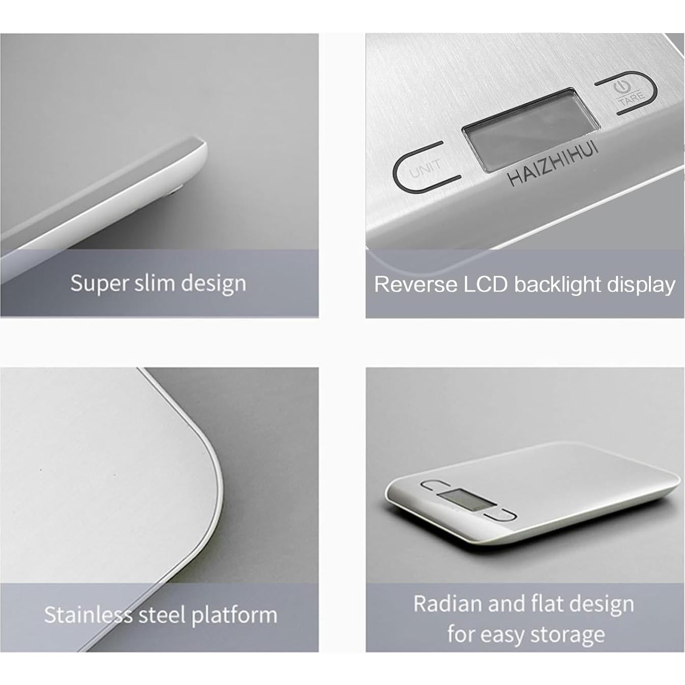 Báscula Digital de Cocina Fitdays KT630 con App Nutricional 5kg