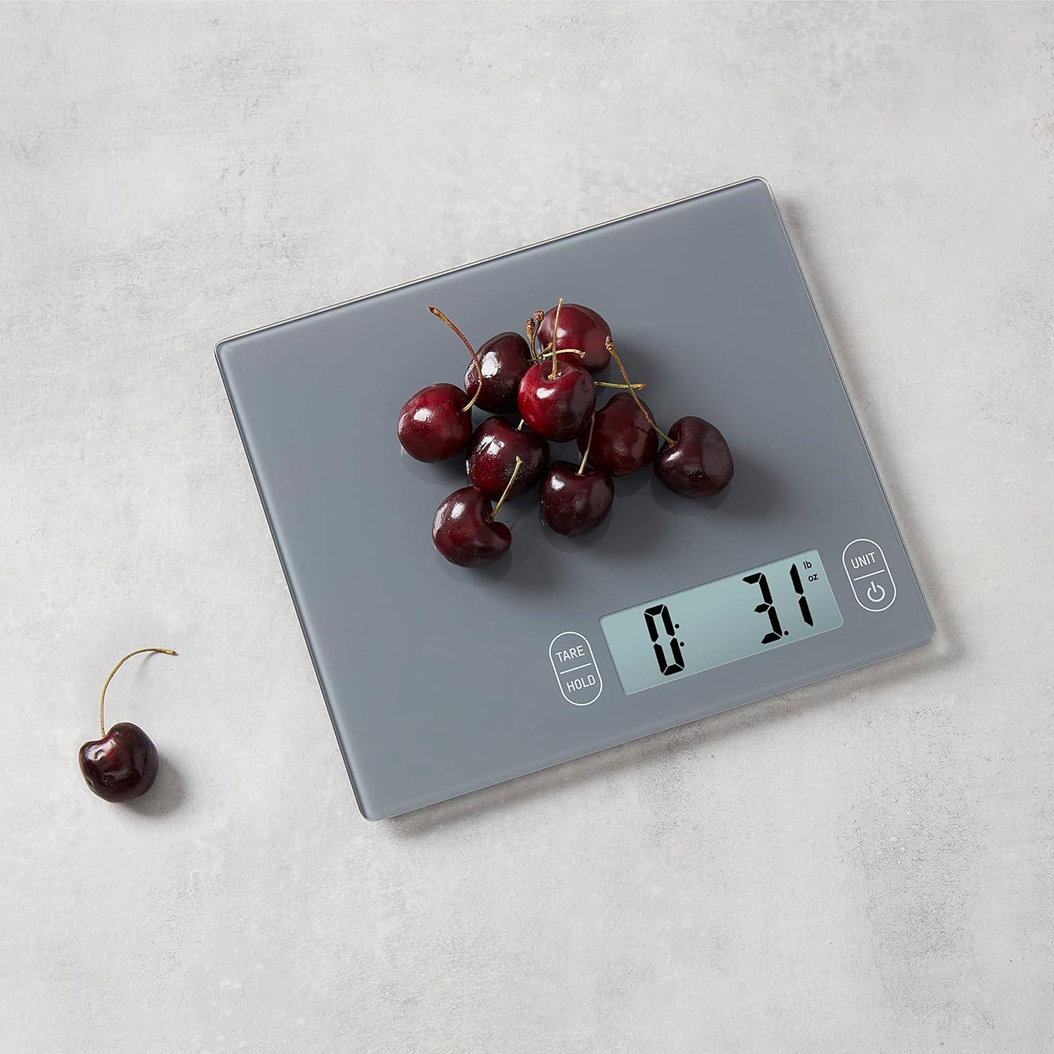 Escala de Cocina Comer Inteligente 4.99kg Vidrio Gris