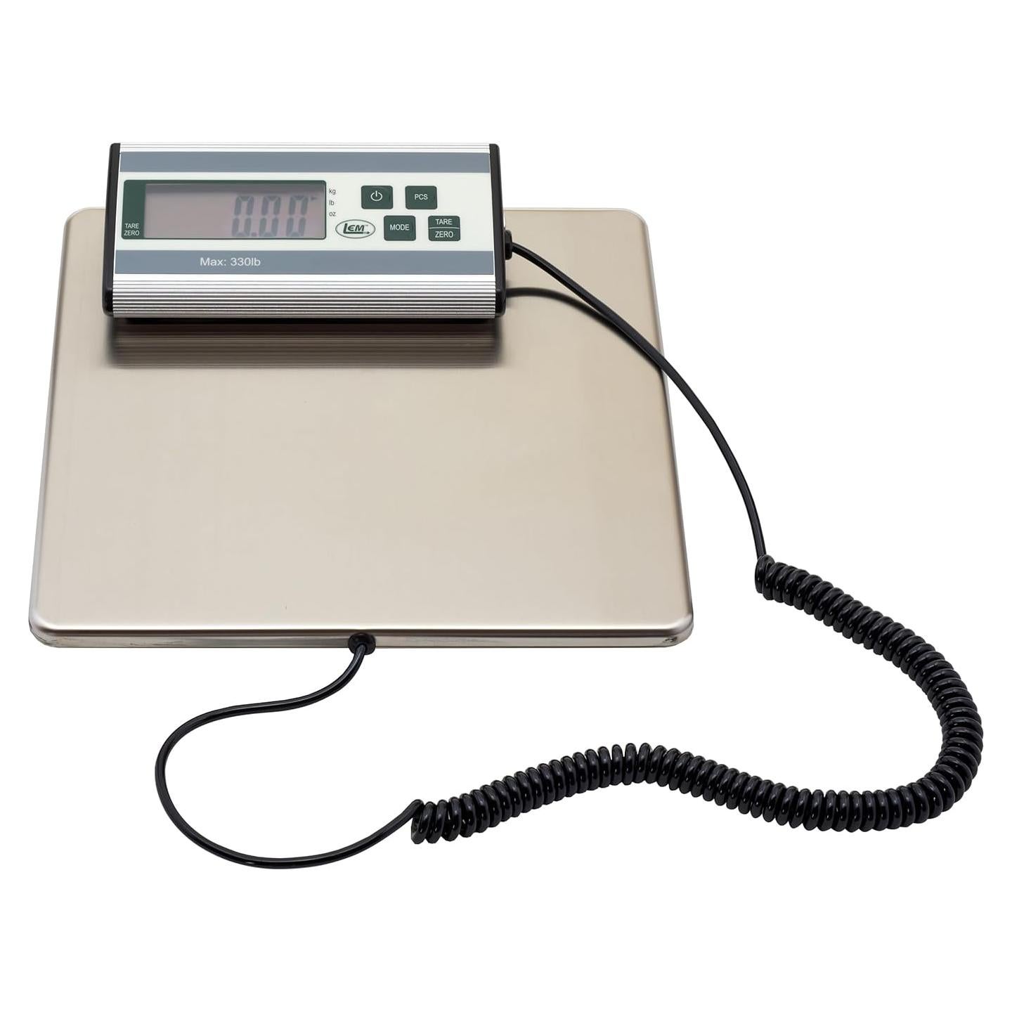 Escala Digital de Acero Inoxidable LEM 150 kg con Pantalla