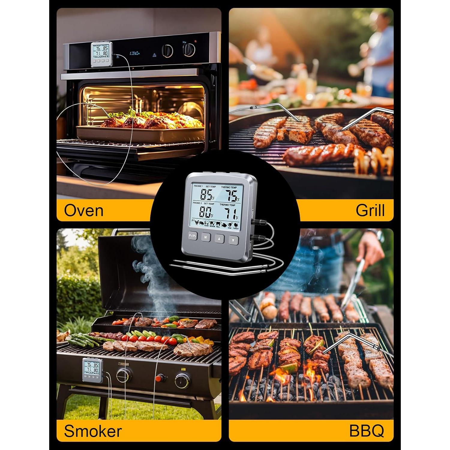 Termómetro Digital de Carne Vuwwey FM145 Doble Sonda 101.6 cm