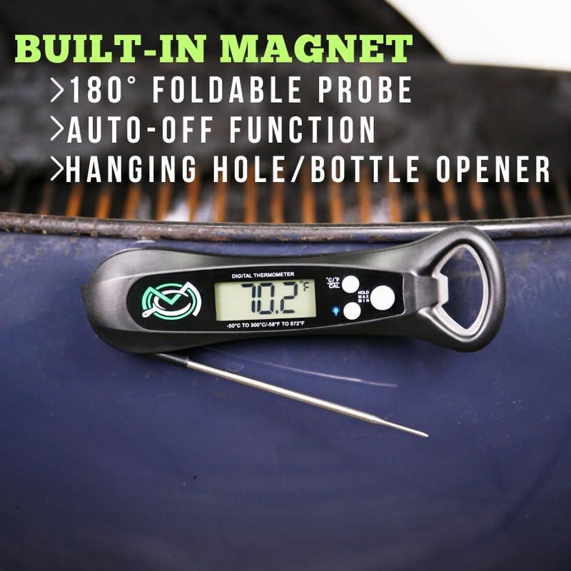 Termómetro Digital de Carne a Prueba de Agua - Lectura Rápida 3-4s