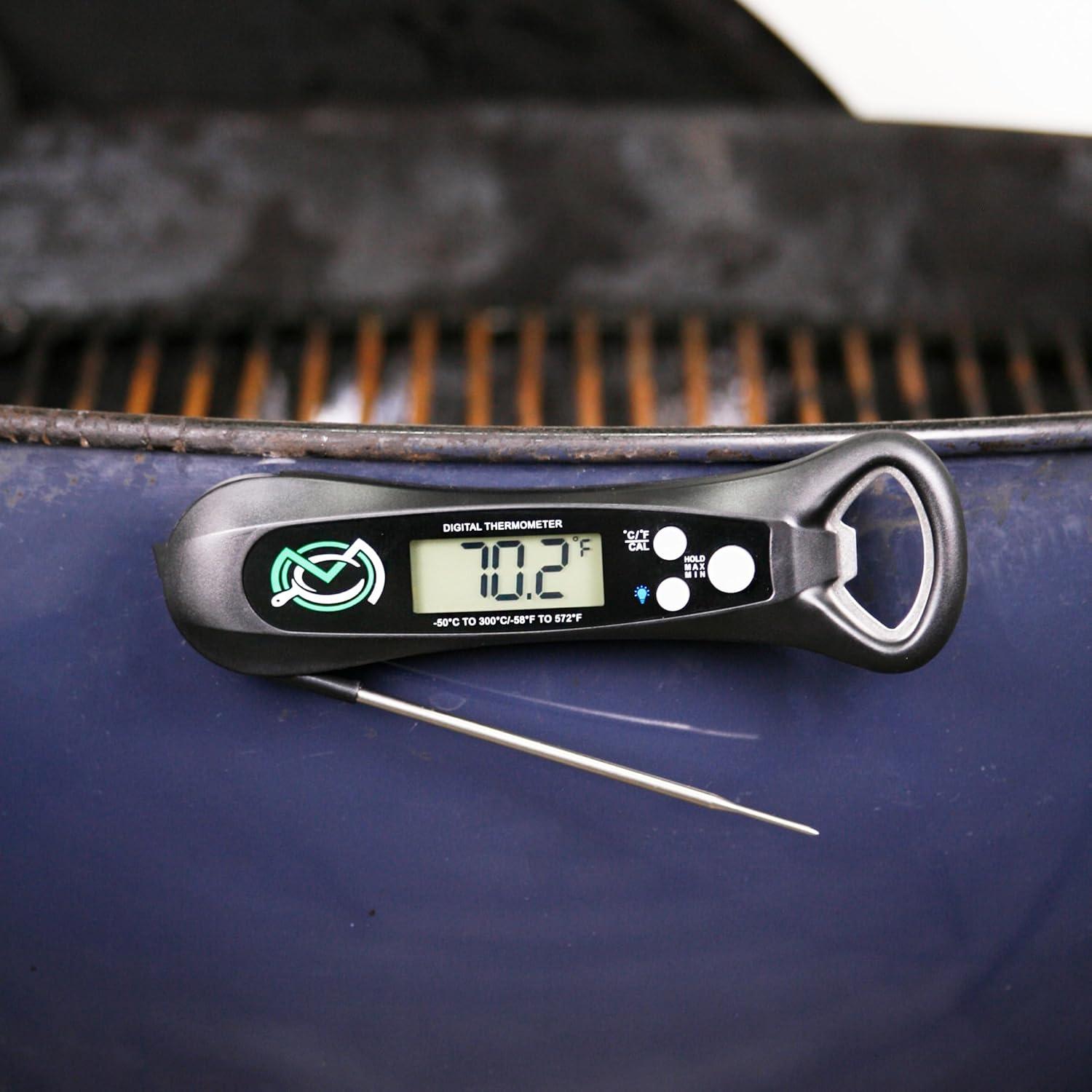 Termómetro Digital de Carne a Prueba de Agua - Lectura Rápida 3-4s