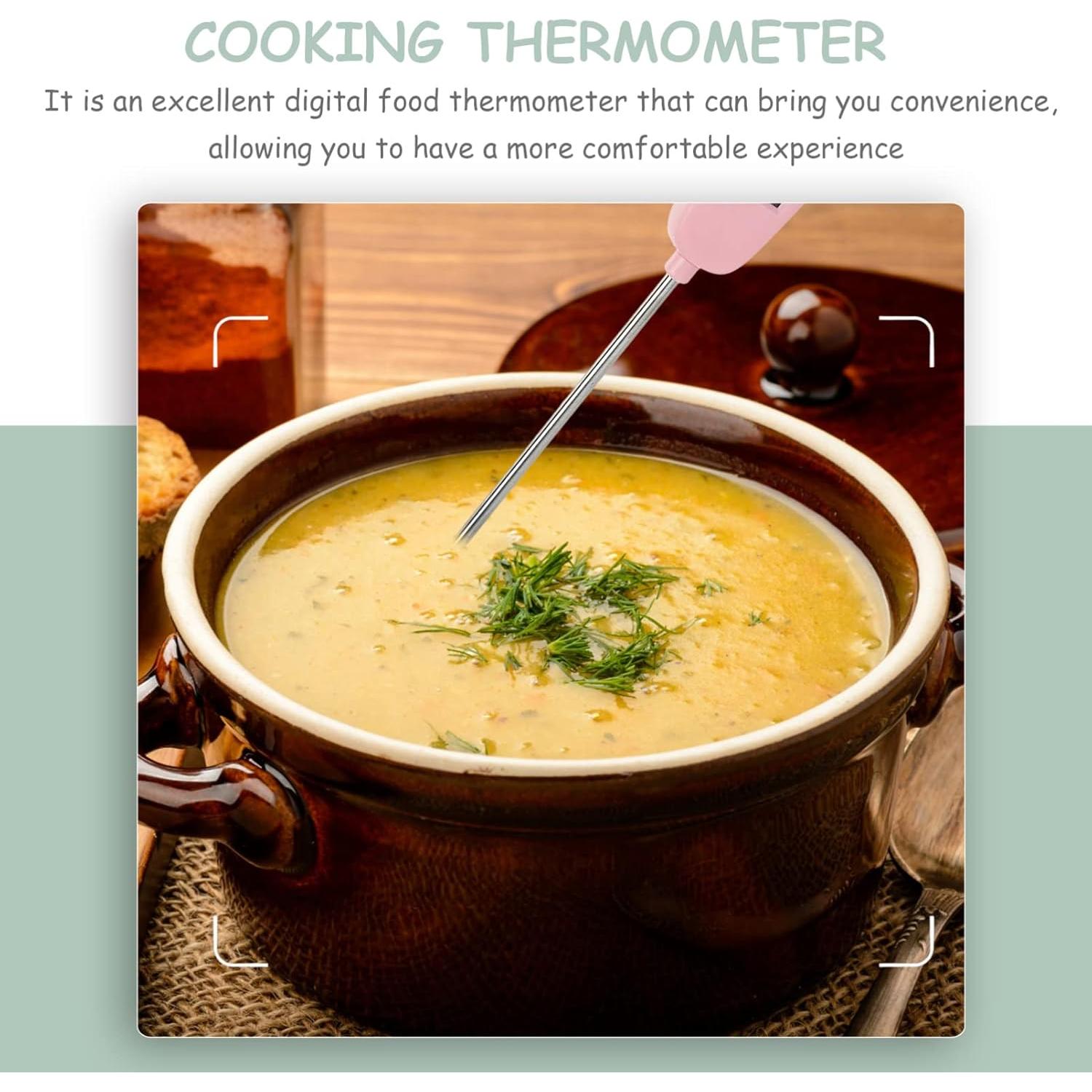 Termómetro Digital de Carne Kisangel Rosa 30°C a 300°C LCD