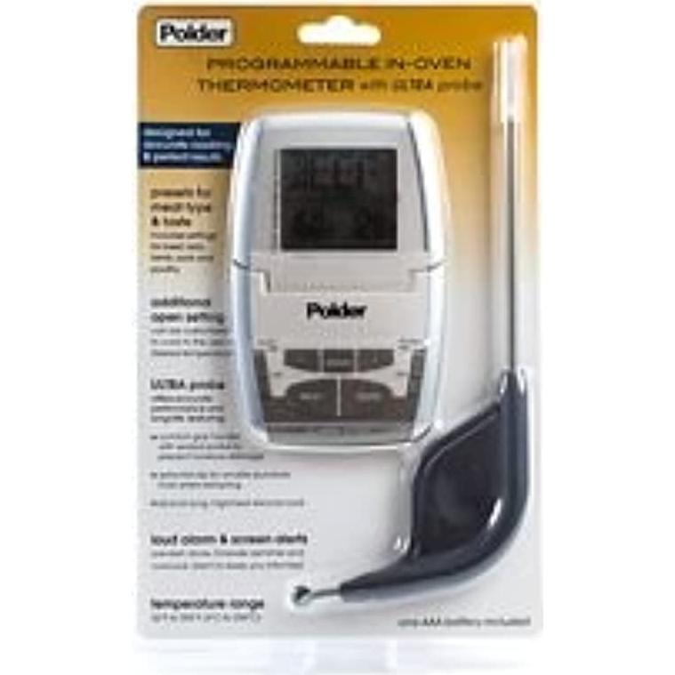 Termómetro Digital para Carne Polder 70698 con Sonda Resistente