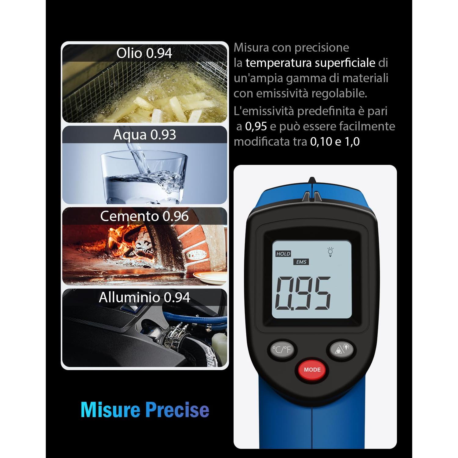 Termómetro Infrarrojo Benetech GM531 Sin Contacto -50C a 530C