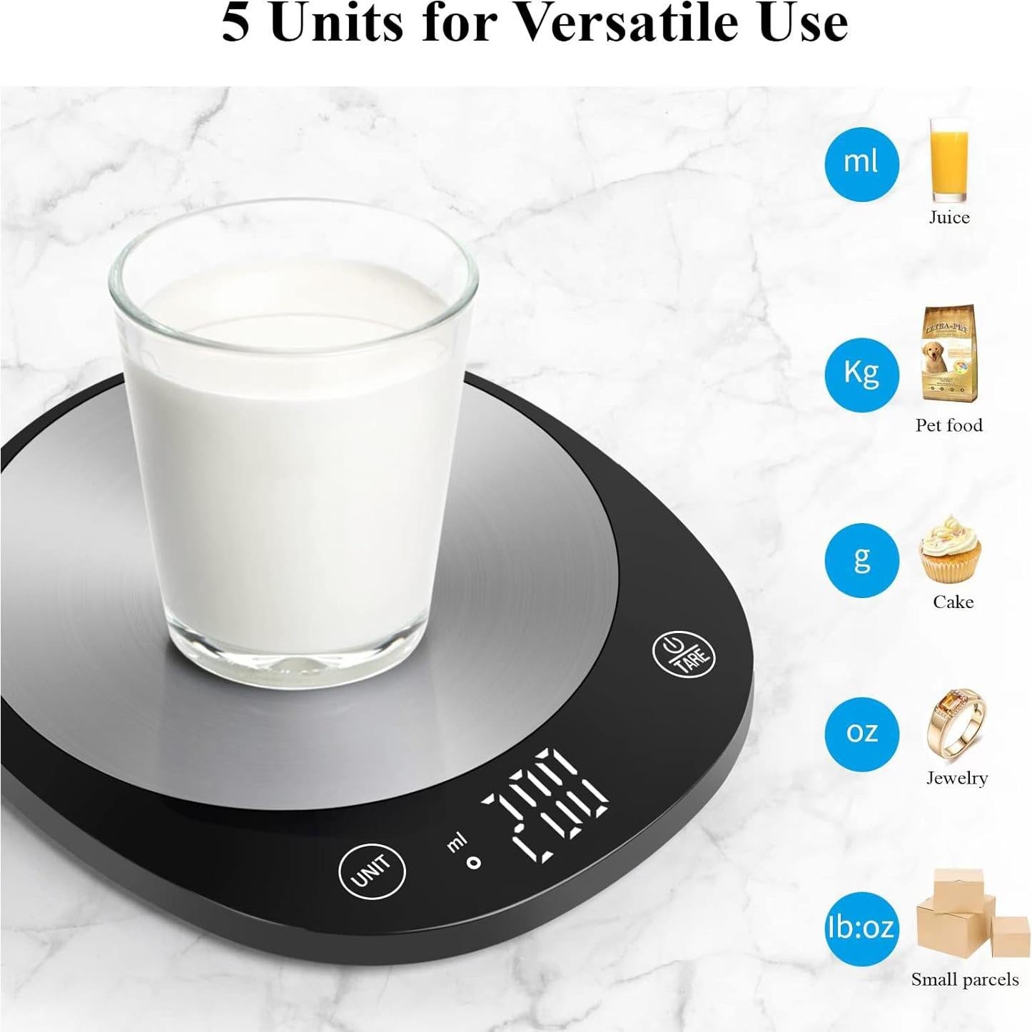 Balanza Digital de Cocina Homebuds HB903 10kg Precisión 1g Negra