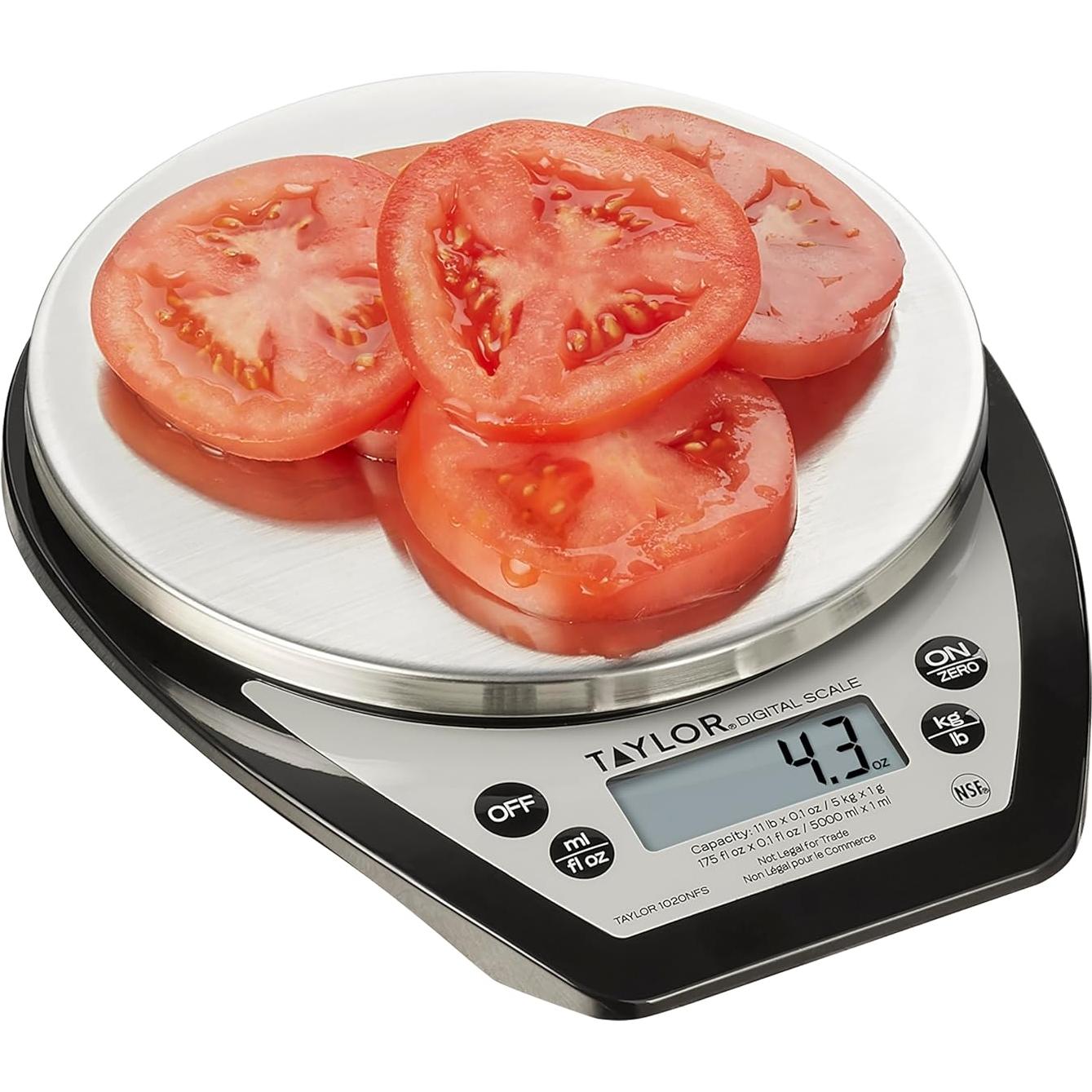 Báscula Digital Compacta Taylor 1020NFS 5 kg Acero Inoxidable