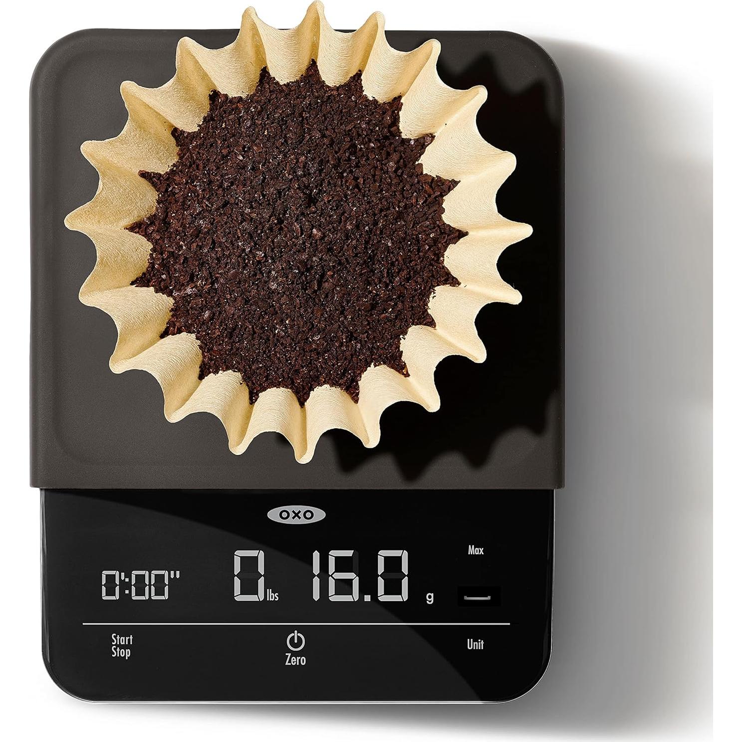 Balanza de Precisión OXO Brew 2.72 kg con Temporizador Negro