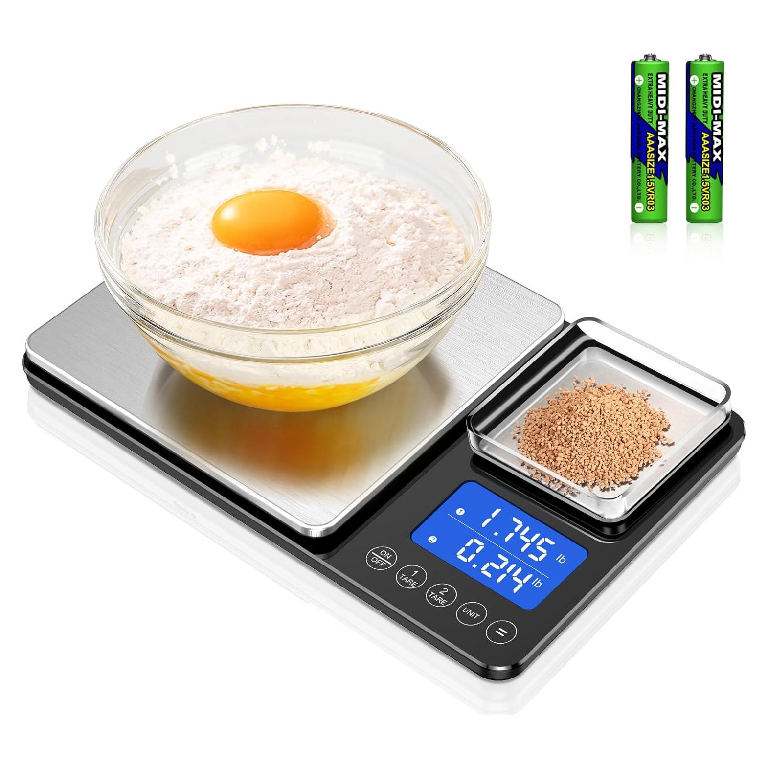 Balanza de Cocina Digital KUAIVO K600H Doble Plataforma 14.97kg
