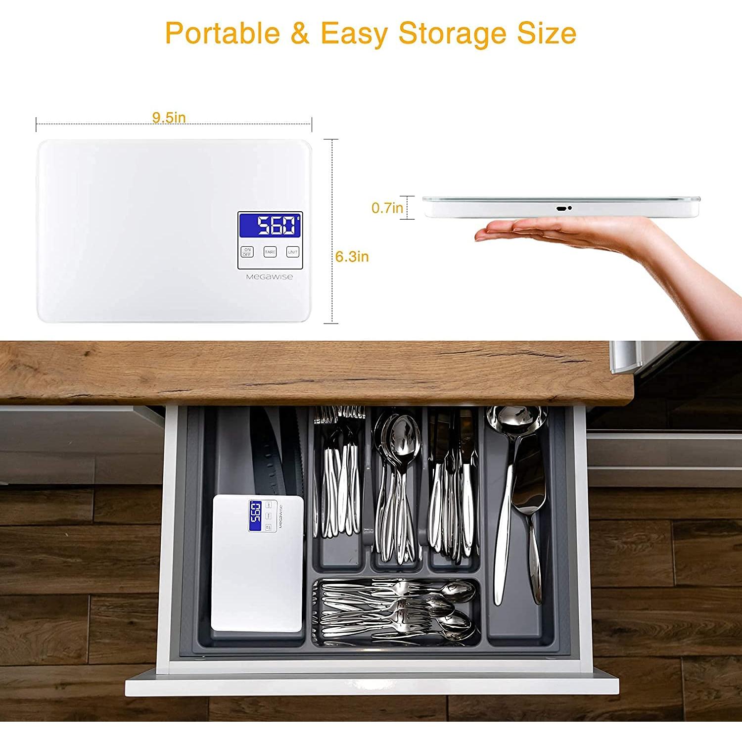 Báscula de Cocina Digital MegaWise K28H 15kg Recargable