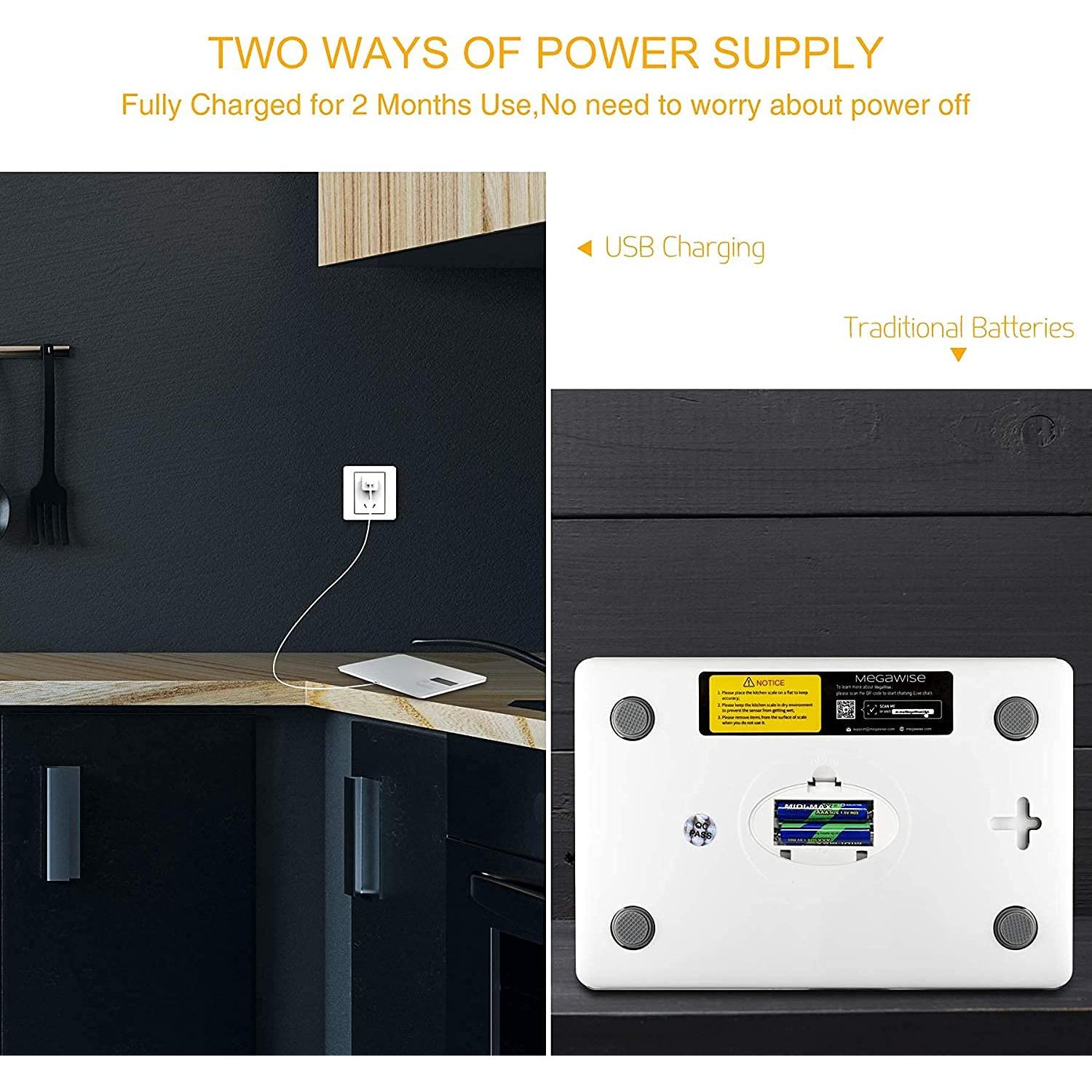 Báscula de Cocina Digital MegaWise K28H 15kg Recargable