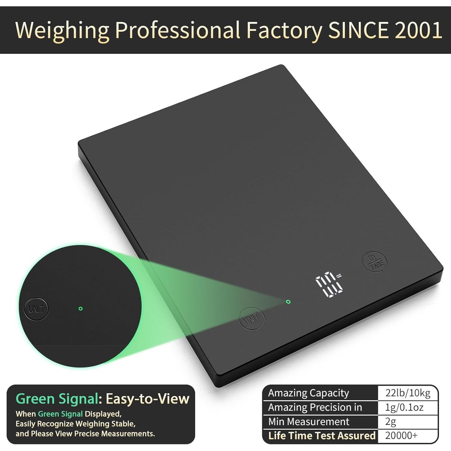 Balanza Digital de Cocina HomeBuds 10kg Alta Precisión LED