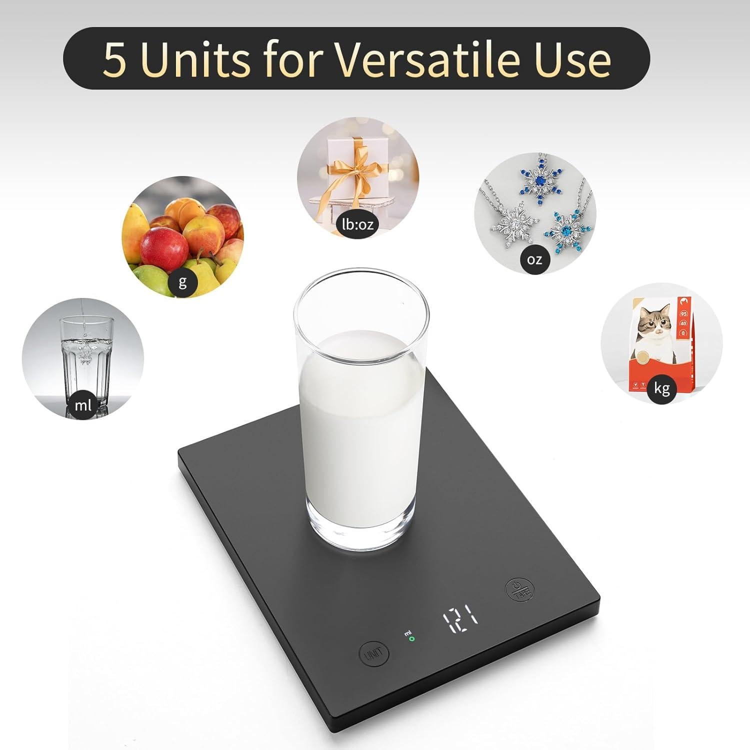 Balanza Digital de Cocina HomeBuds 10kg Alta Precisión LED