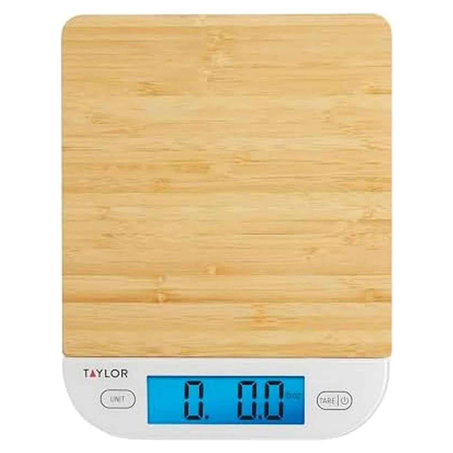 Báscula de Cocina Digital Taylor de Bambú 6.8 kg con Tara