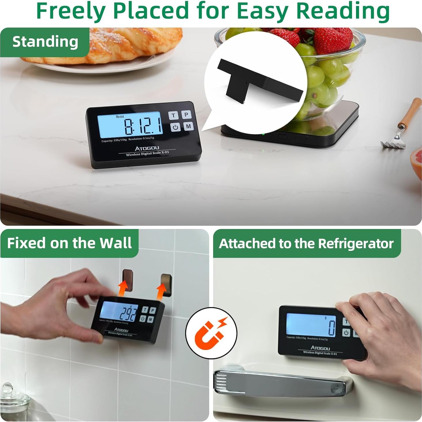 Báscula de Cocina Digital Aotgou 15kg Acero Inoxidable 304