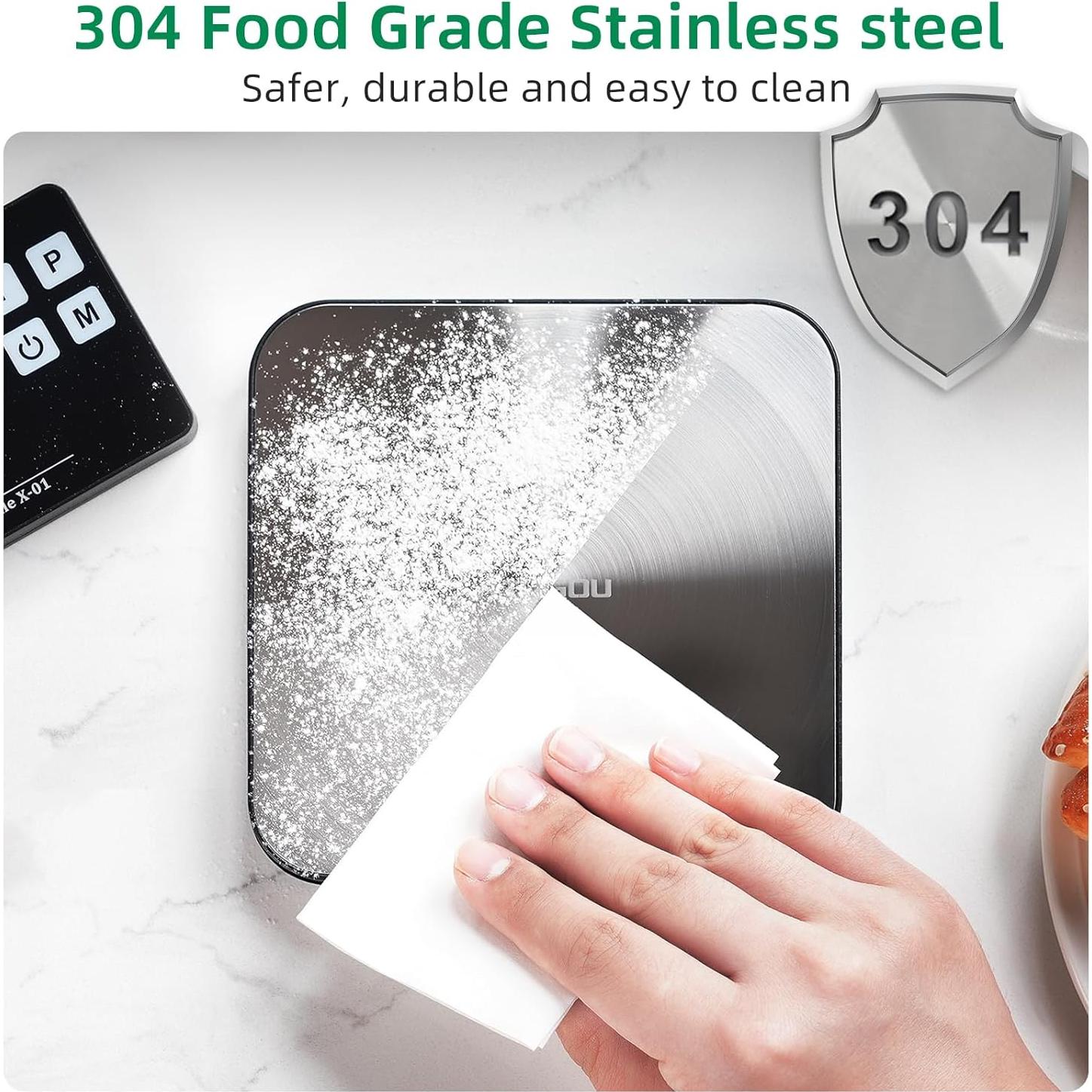 Báscula de Cocina Digital Aotgou 15kg Acero Inoxidable 304