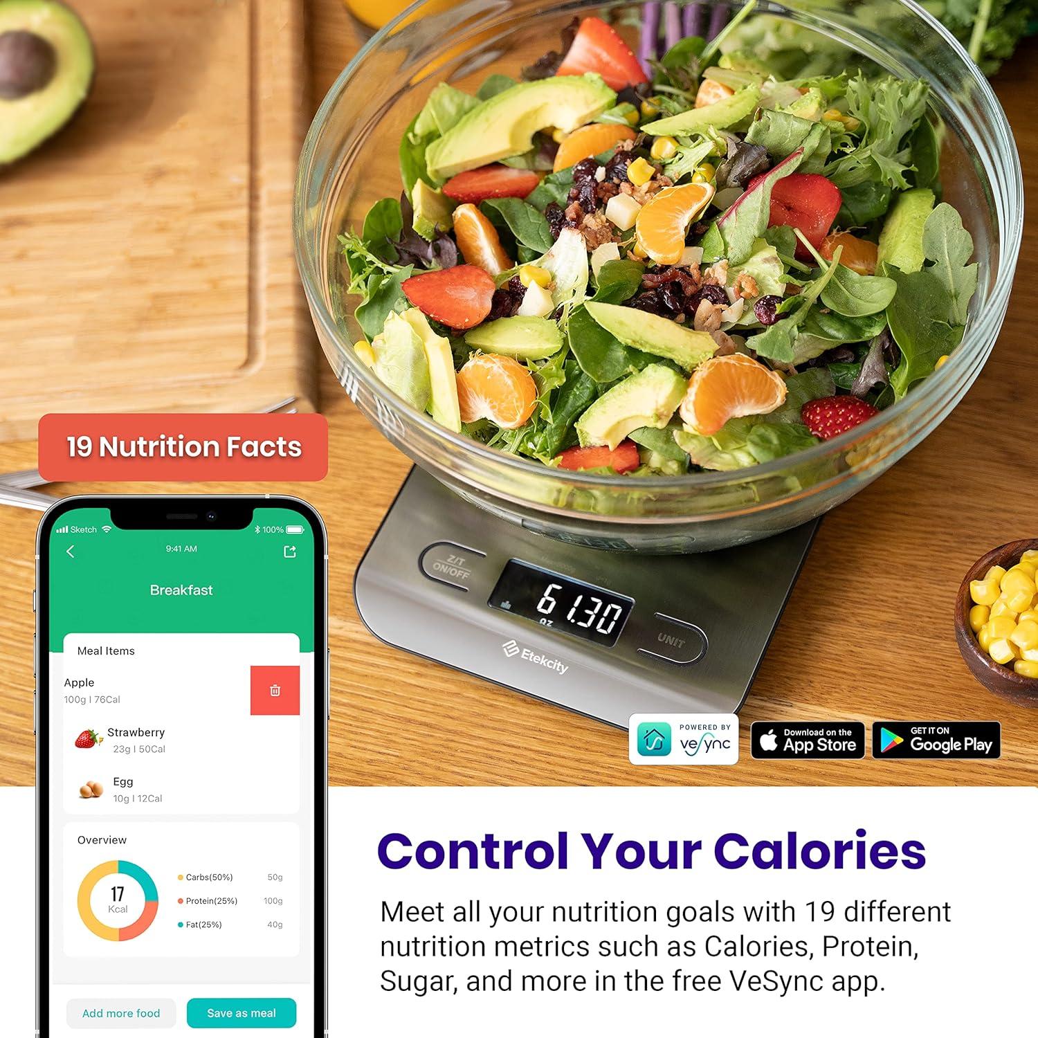 Báscula de Cocina Nutricional Etekcity ENS-C551S, 5000g