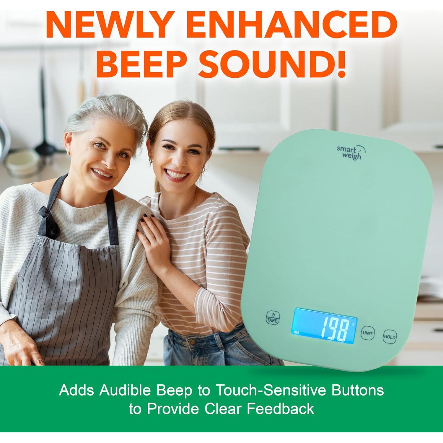 Báscula de Cocina Digital Smart Weigh Verde 4.99 kg LCD