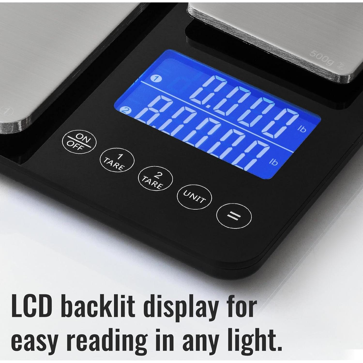 Báscula de Cocina Digital KitchenTour K600H 15kg/1g y 500g/0.01g