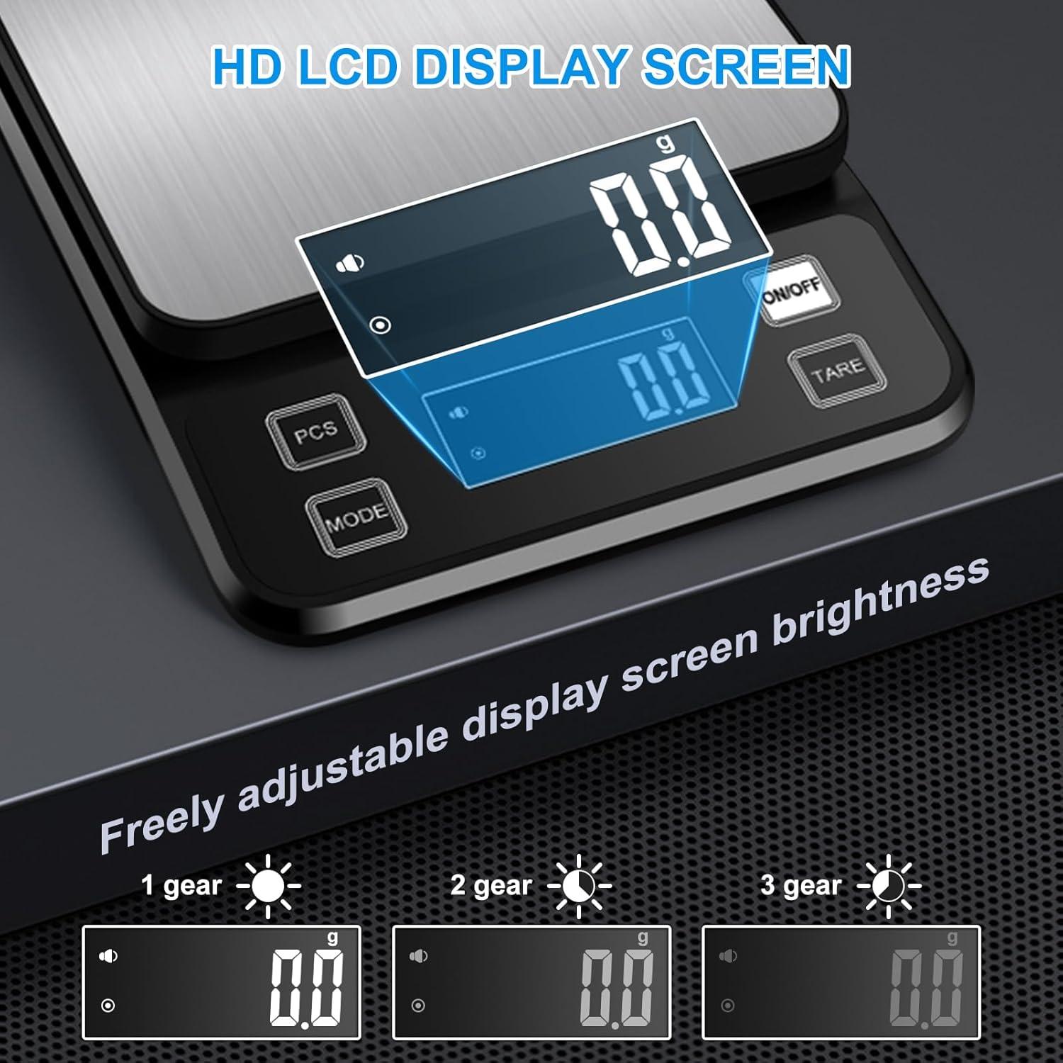 Escala de Cocina Impermeable Diyife 10kg Alta Precisión 0.1g