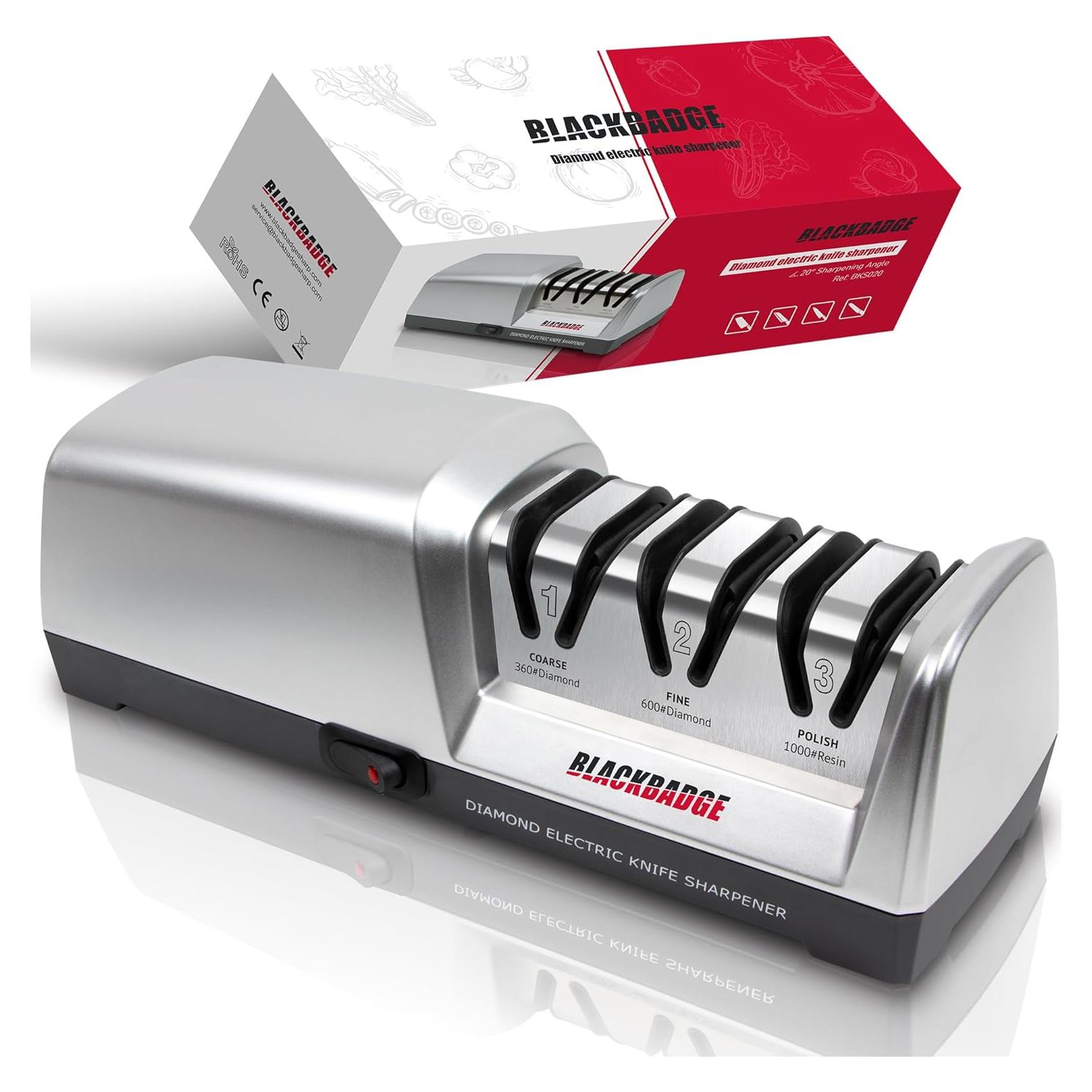 Afilador Eléctrico Profesional BLACKBADGE BKS020 3 Etapas Diamante