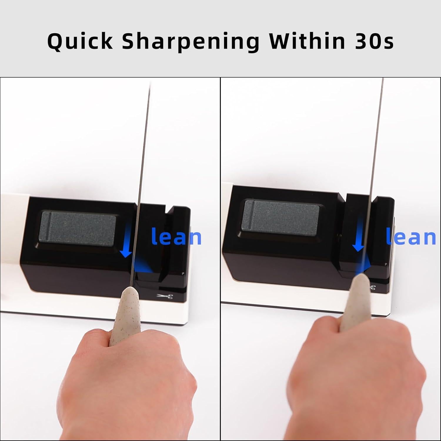 Afilador de cuchillos eléctrico MKHS, 430g, fácil uso, pulido