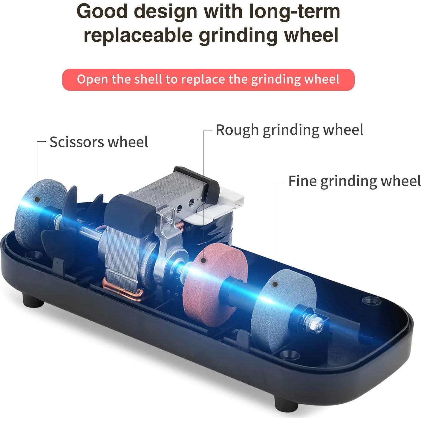 Afilador de cuchillos eléctrico LCVXYERQ 2 etapas verde