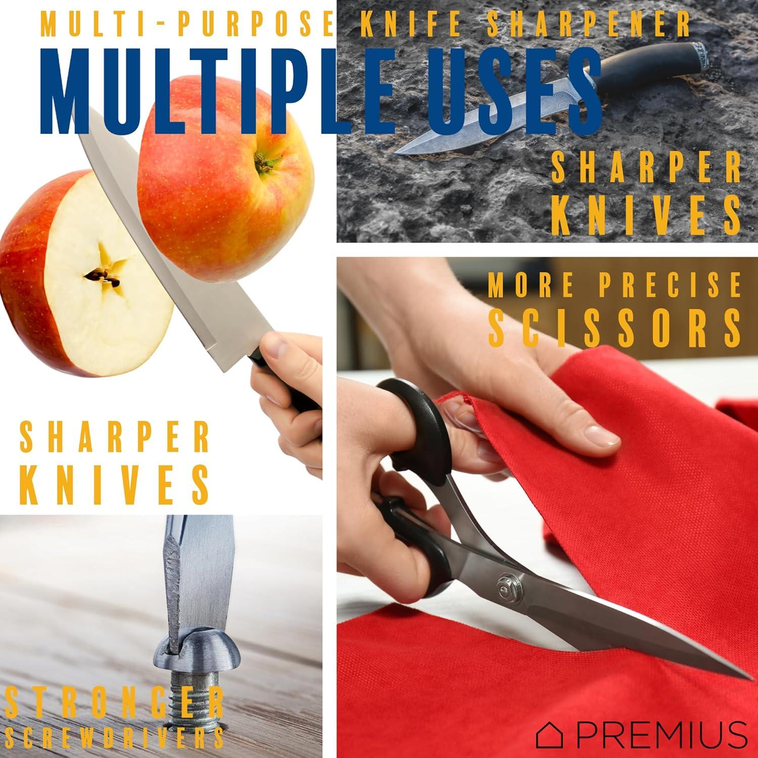 Afilador Eléctrico 3-en-1 PREMIUS para Cuchillos y Tijeras