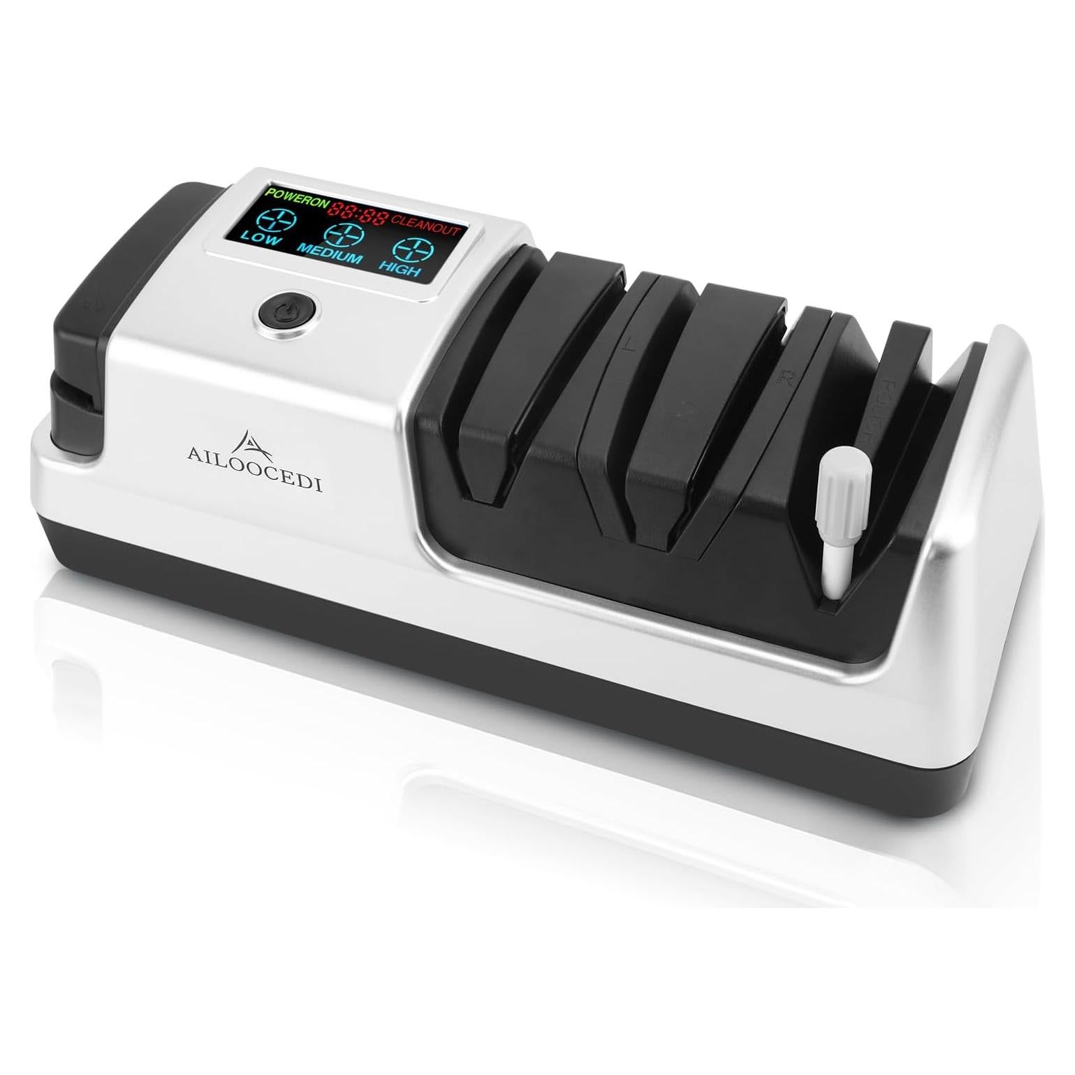 Afilador de cuchillos eléctrico AILOOCEDI con pantalla LCD 3 velocidades